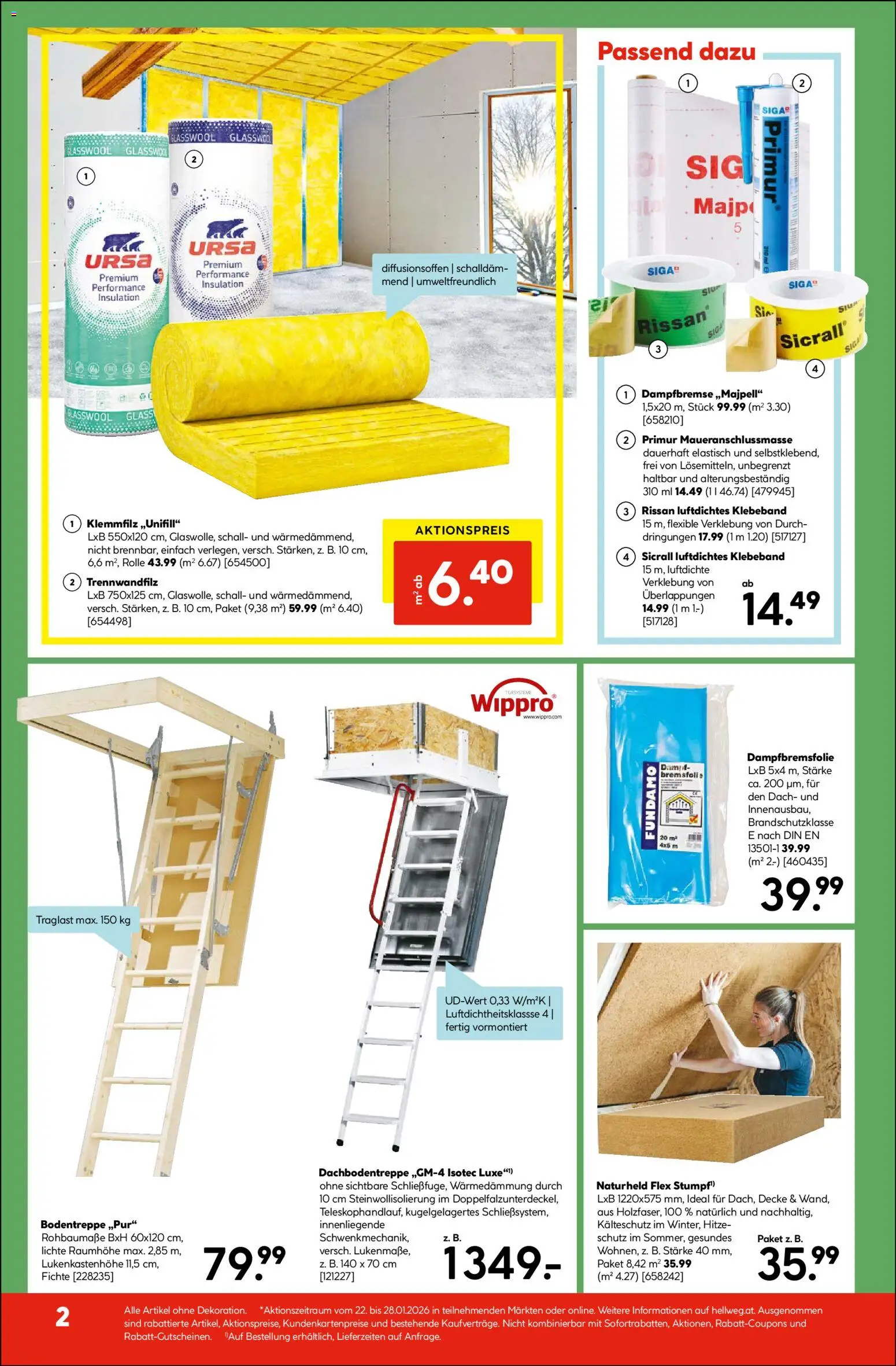 HELLWEG Flugblatt gültig ab 22.01.2026 | Seite: 2 | Produkte: Decke