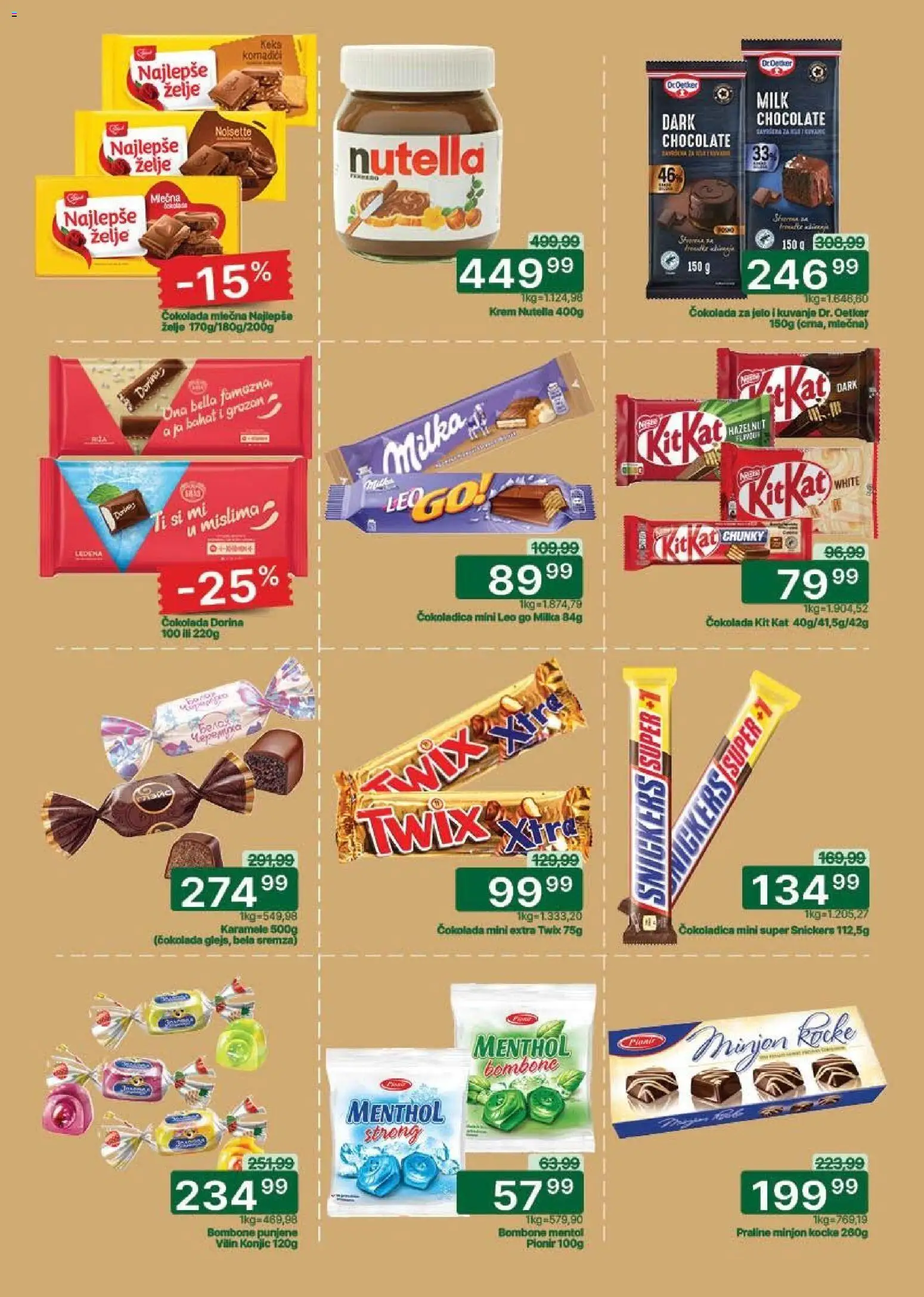 Univerexport katalog - važi od 02.02.2026 | Strana: 18 | Proizvode: Bombone, Keks, Twix, Praline