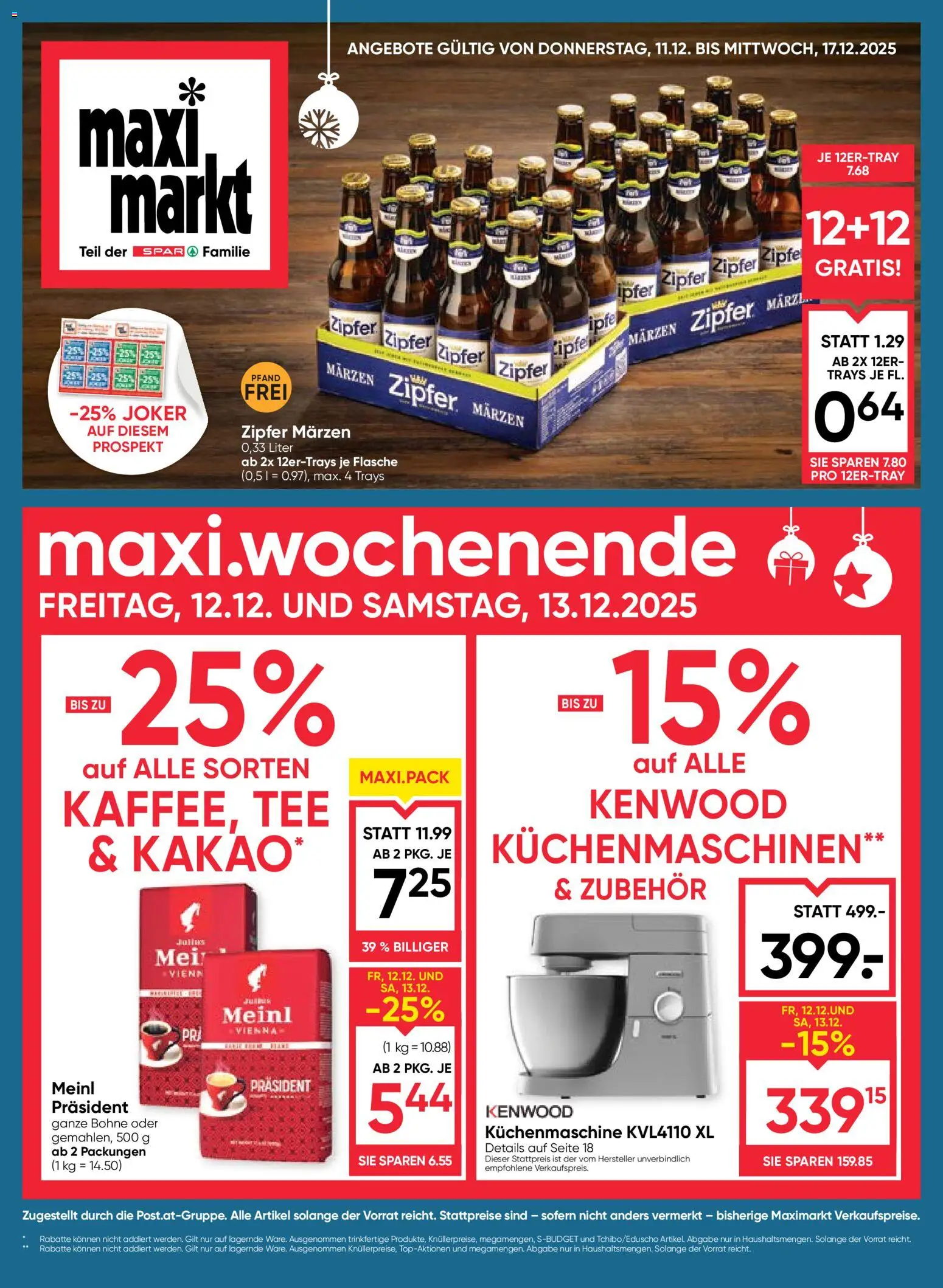 Maximarkt Flugblatt gültig ab 11.12.2025 | Seite: 1 | Produkte: Tee