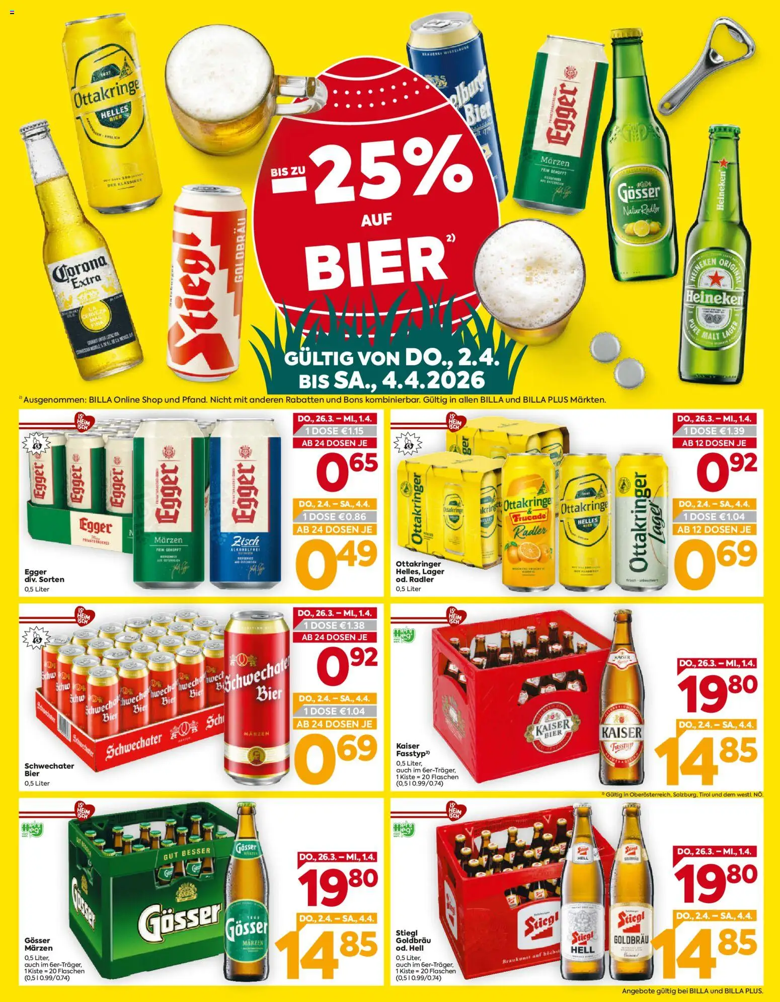 Billa Flugblatt - Oberösterreich gültig ab 26.03.2026 | Seite: 3 | Produkte: Bier