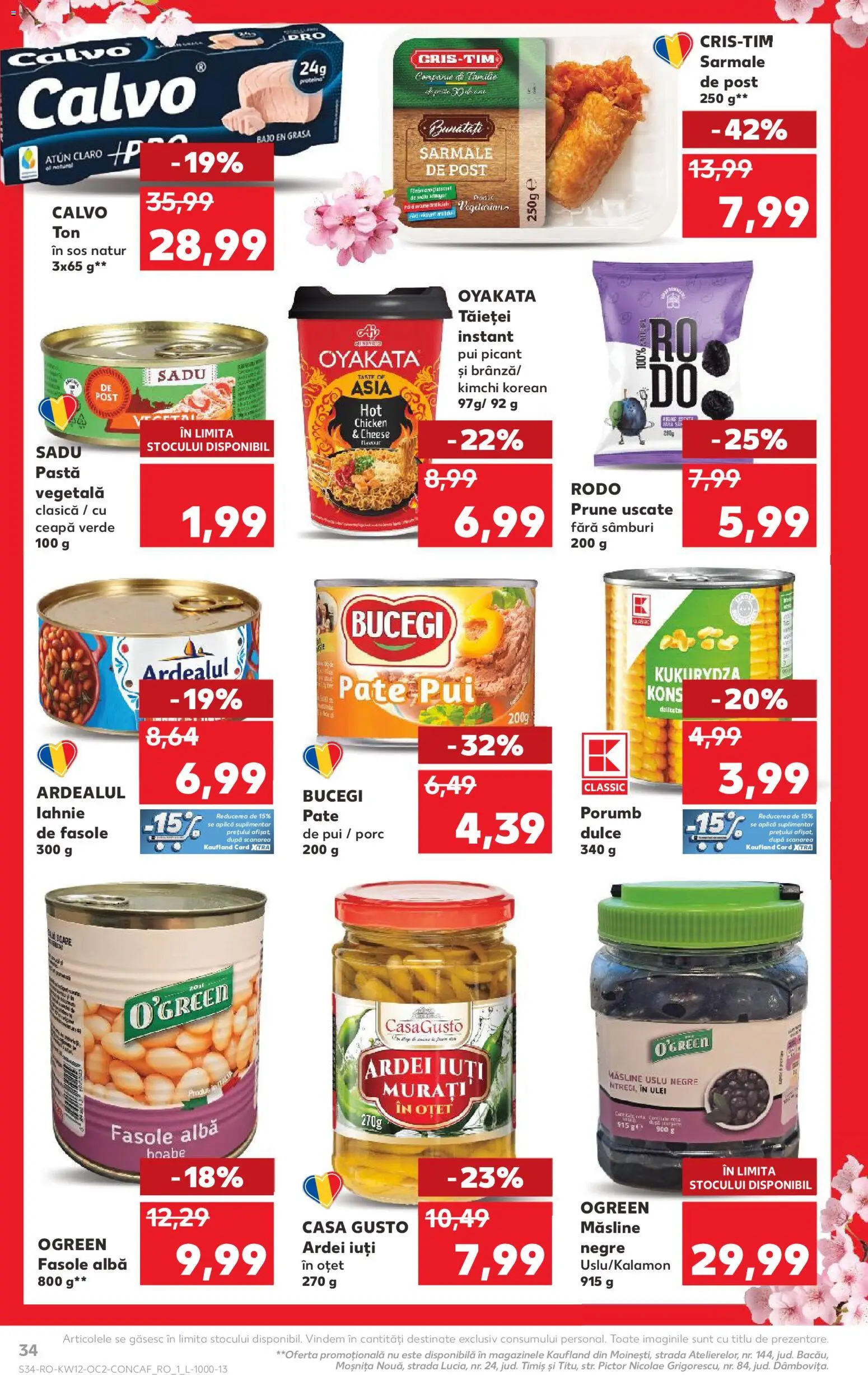 Noul catalog Kaufland – valabil de la 18.03.2026 | Pagină: 34 | Produse: Ardei, Fasole albă, Ceapă, Sos