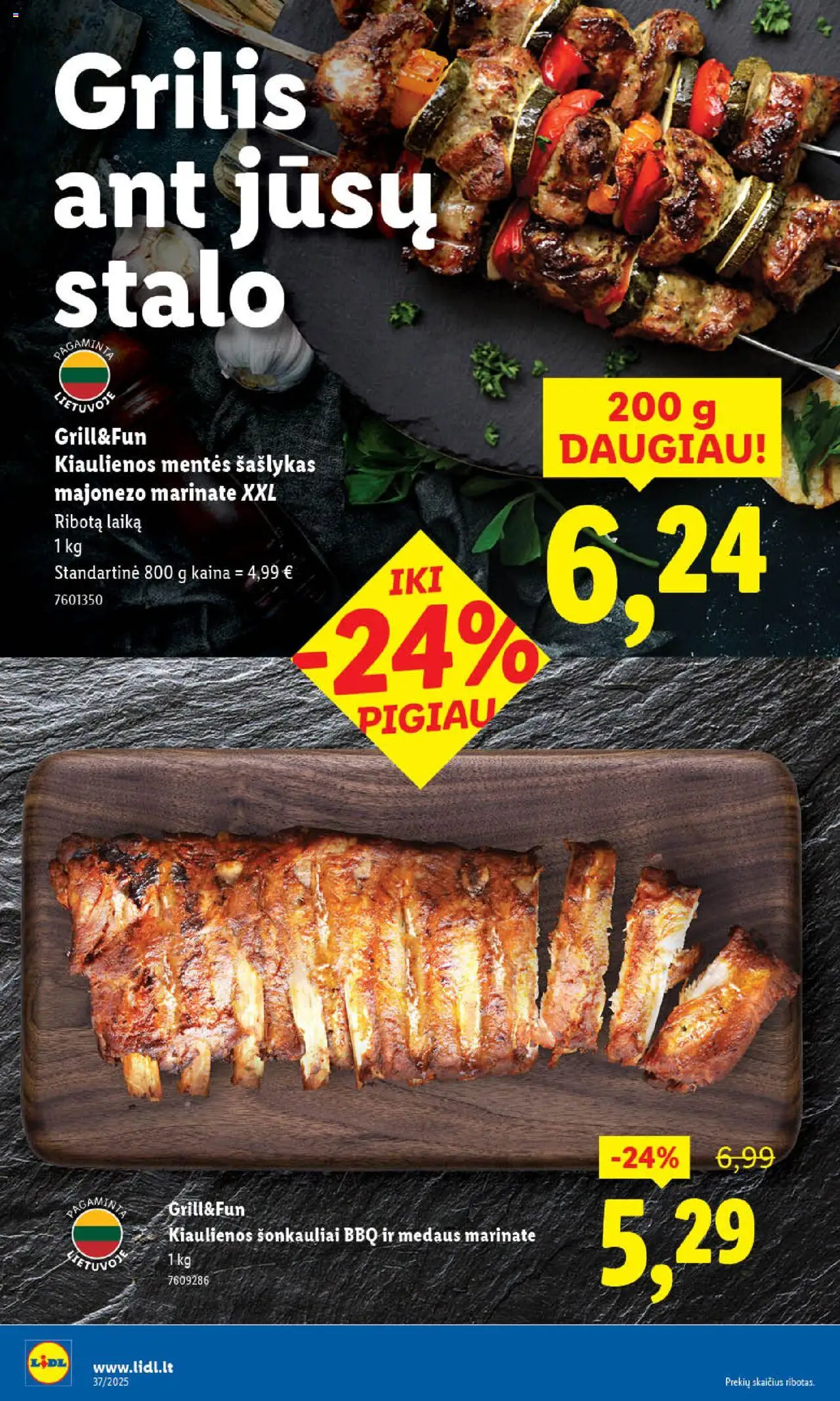 LIDL akcijos nuo 08.09.2025 | Puslapis: 48 | Prekių: Kiaulienos, Grilis
