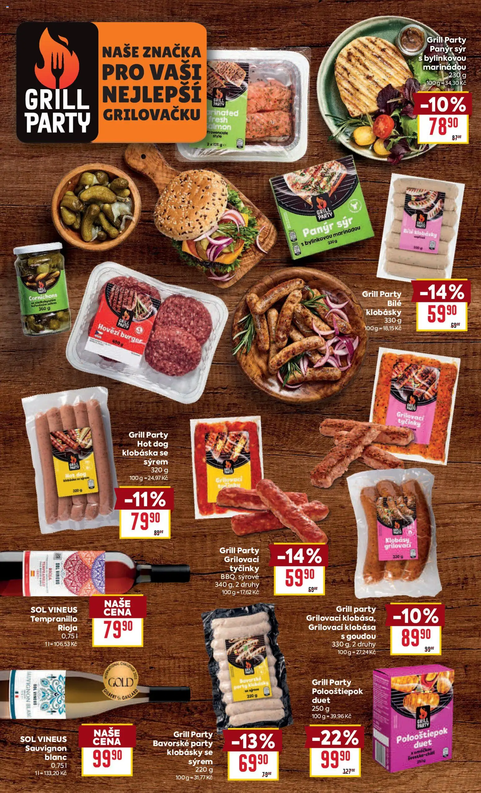 Billa leták - Grilování  od 07.04.2026 | Strana: 4 | Produkty: Tyčinky, Hot dog, Polooštiěpok, Klobásky