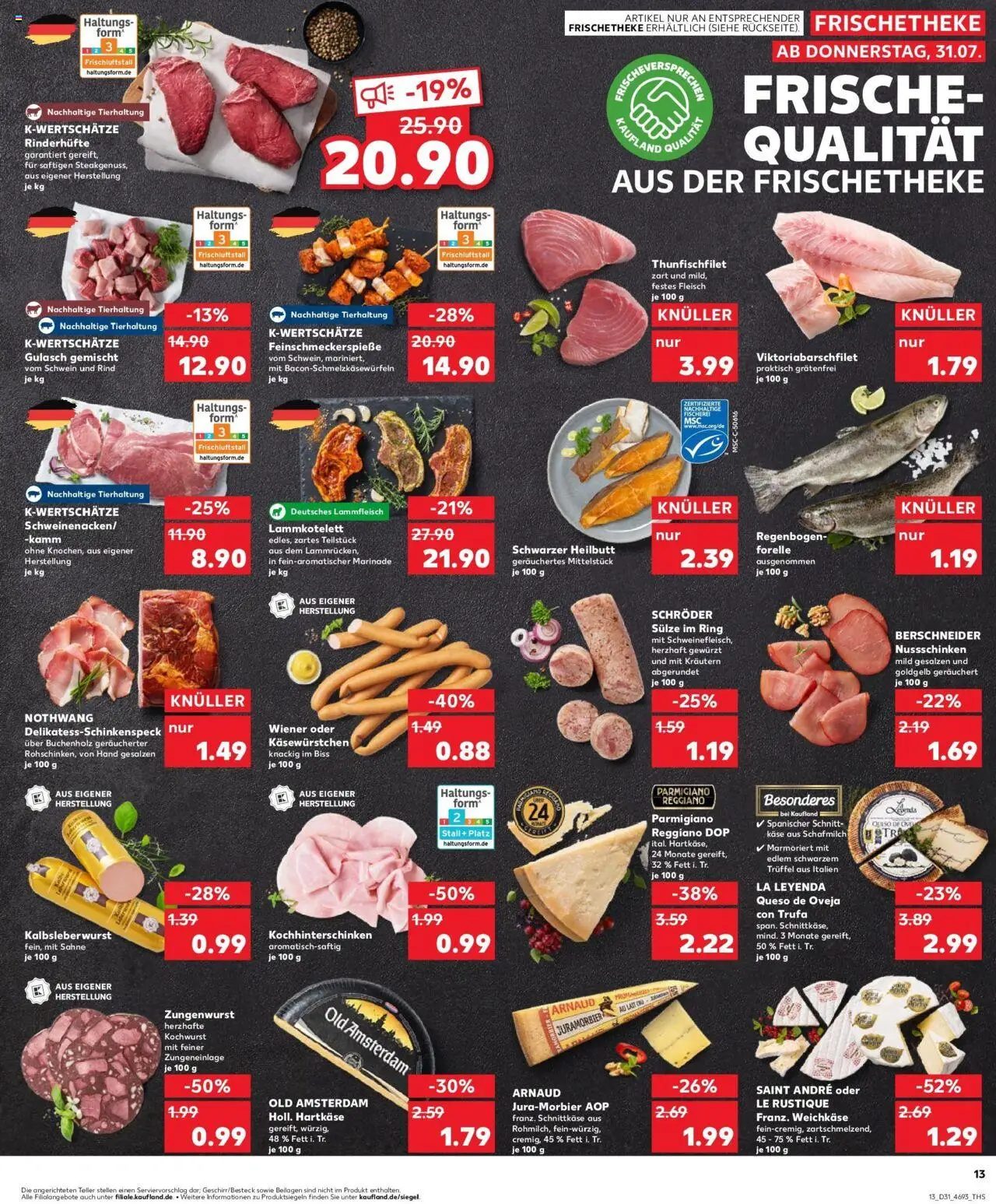 Kaufland prospekt Oststeinbek	 - gültig ab dem 03.08.2025 | Seite: 24 | Produkte: Käse, Gulasch, Sahne, Fleisch