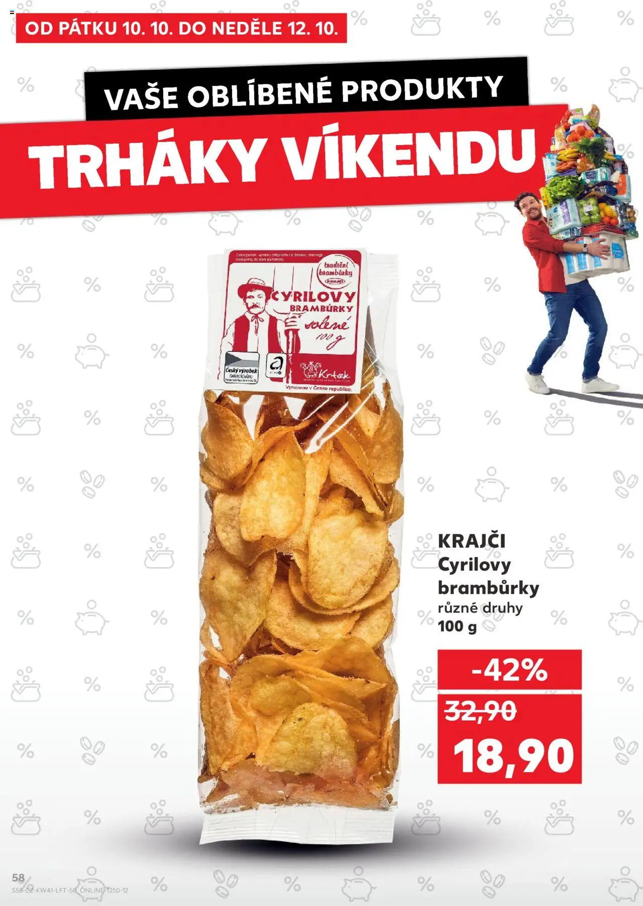 Kaufland leták - Praha 4 od 08.10.2025 | Strana: 58 | Produkty: Bramburky, Cyrilovy brambůrky