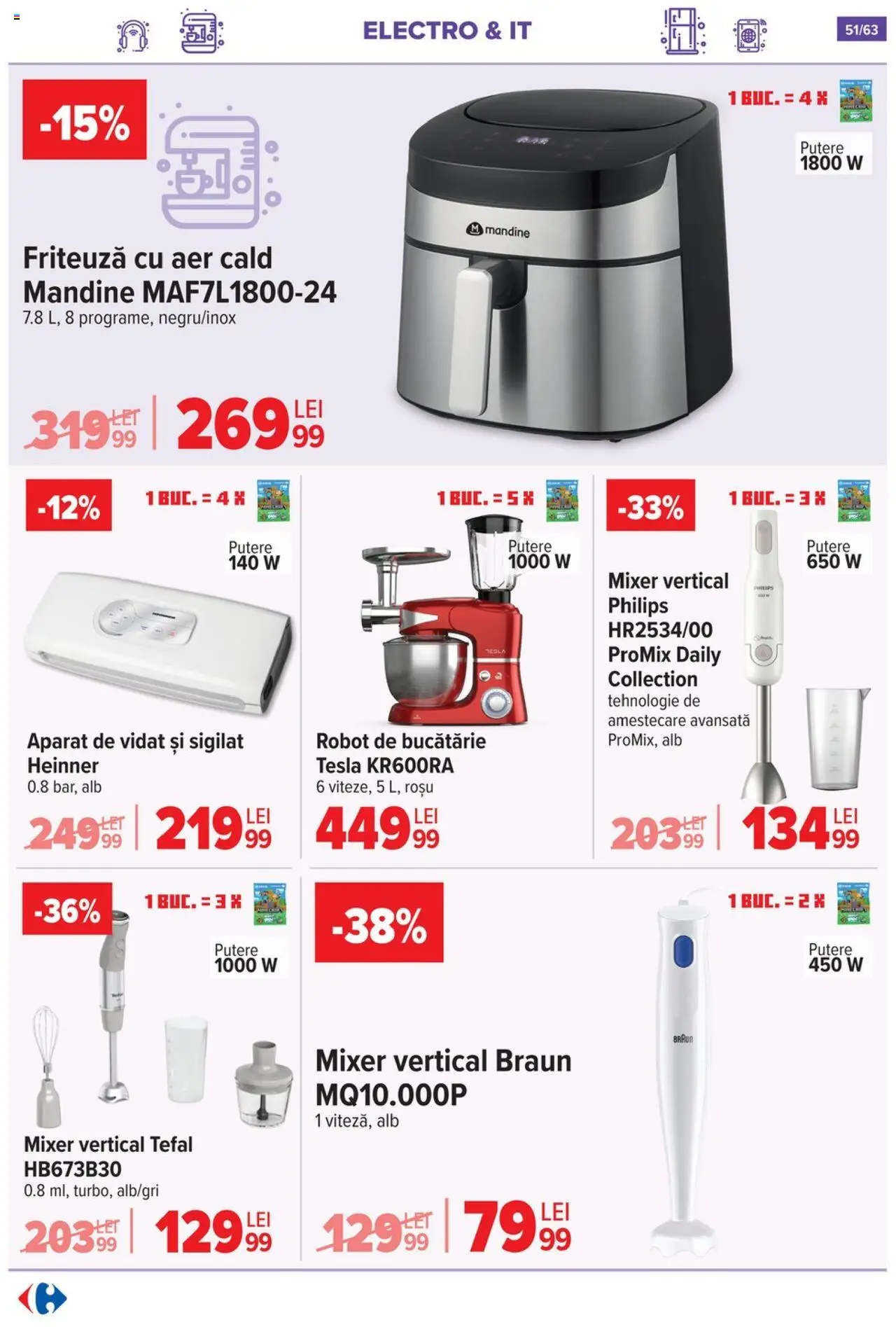 Noul catalog Carrefour – valabil de la 01.10.2025 | Pagină: 52 | Produse: Robot de bucătarie, Ginseng, Robot, Bucătărie