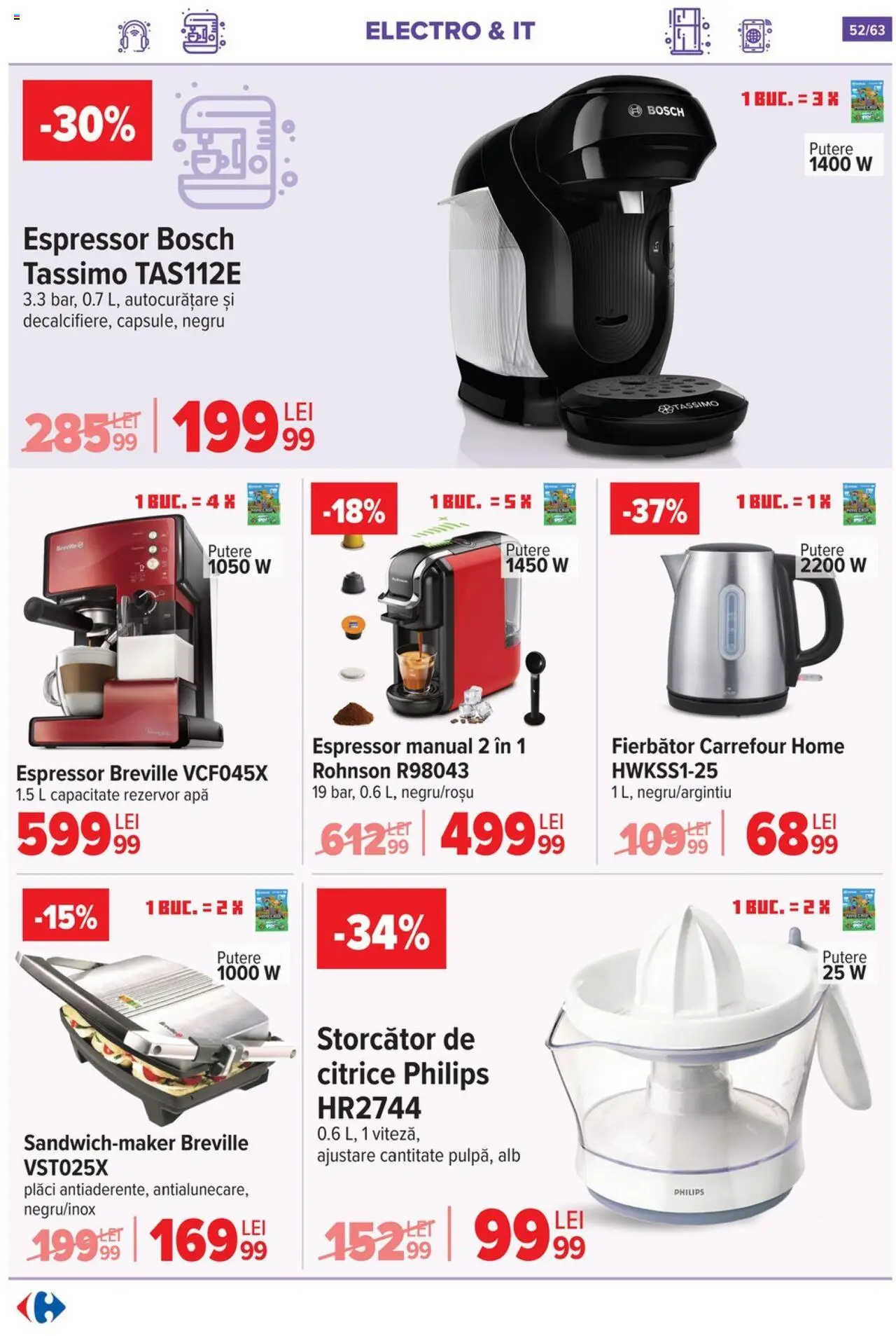 Noul catalog Carrefour – valabil de la 01.10.2025 | Pagină: 52 | Produse: Ginseng, Mixer, Robot, Friteuză