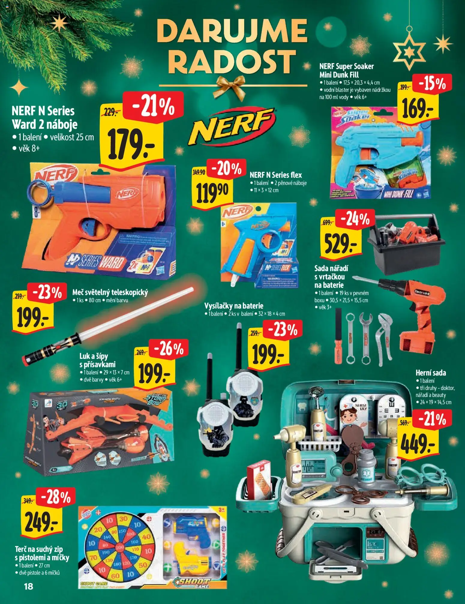 Albert katalog - Hypermarket - Vánoce od 12.11.2025 | Strana: 18 | Produkty: Šípy, Nerf, Luk, Barvy