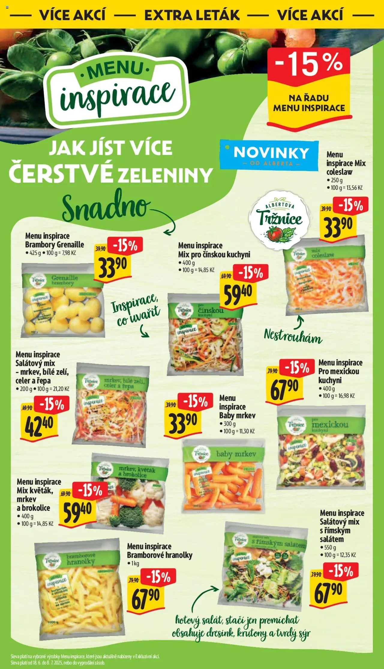 Albert leták - Supermarket od 18.06.2025 | Strana: 41 | Produkty: Brambory Grenaille, Květák, Coleslaw, Krutony