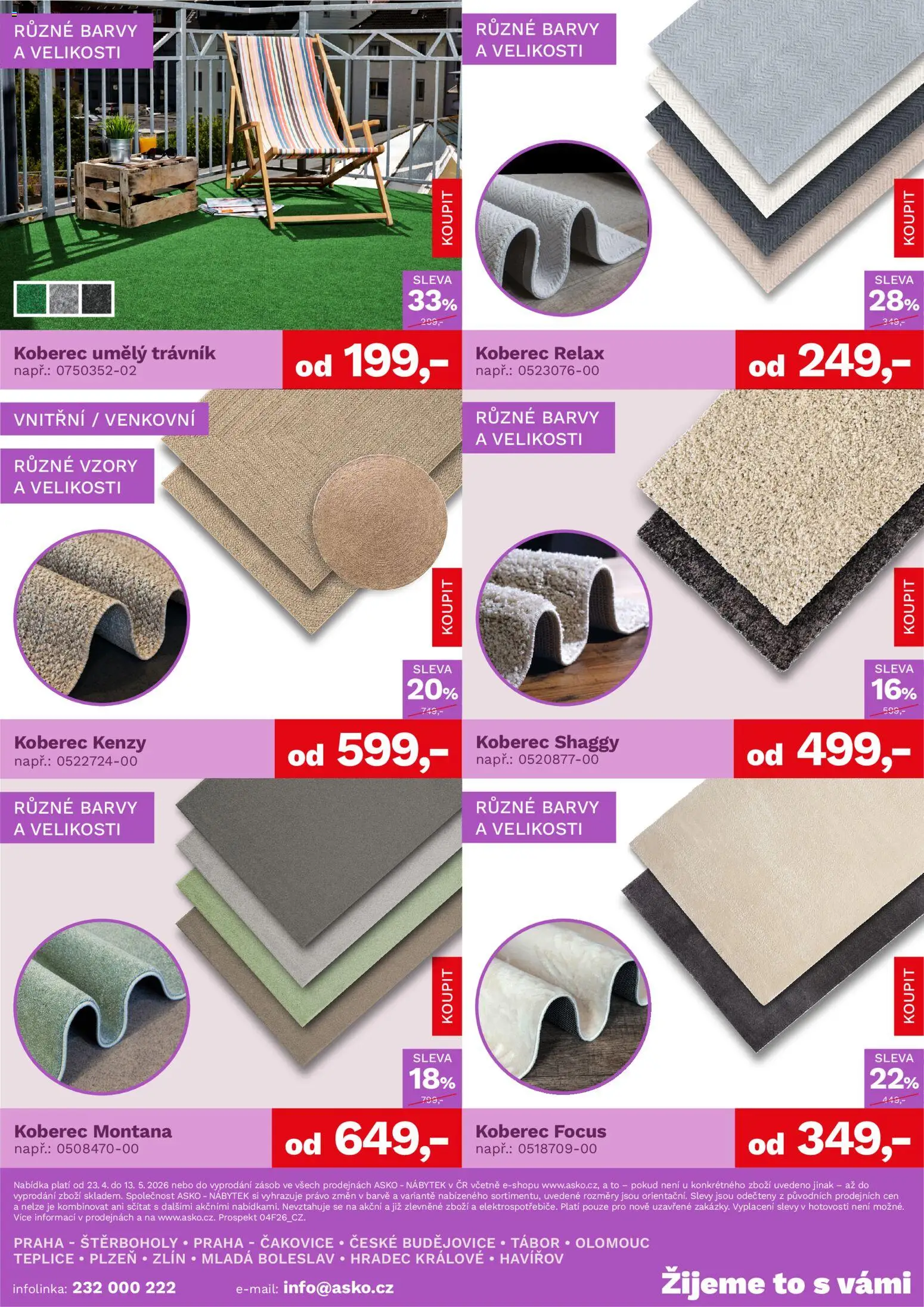 ASKO nábytek leták - Bytové doplňky od 23.04.2026 | Strana: 5 | Produkty: Nábytek, Koberec, Barvy