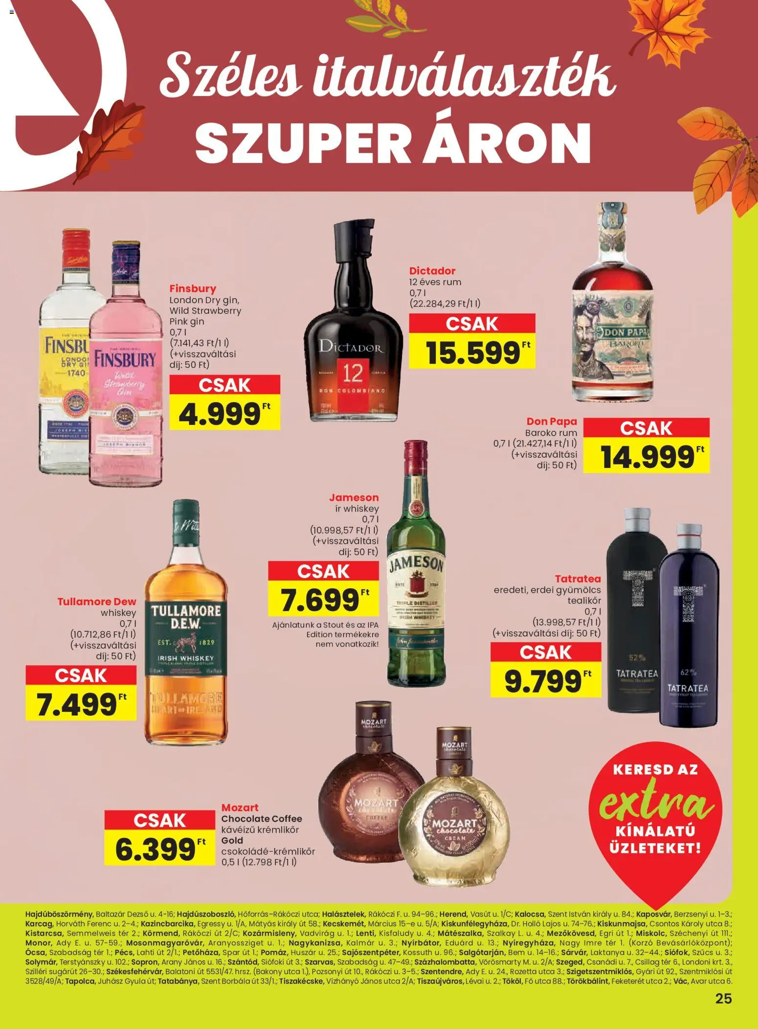 Spar akciós ujság - amely érvényes a következő dátumtól: 06.11.2025 | Oldal: 6 | Termékek: Gyümölcs, Jameson, Irish whiskey, Rum