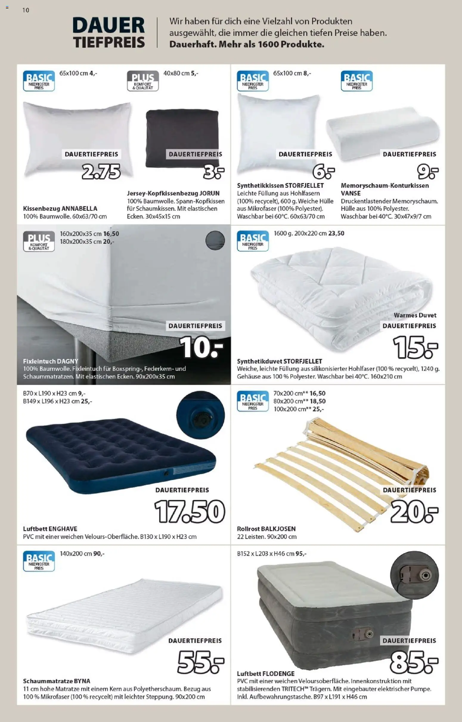 JYSK Aktionen – gültig ab 06.01.2026 | Seite: 10 | Produkte: Matratze, Hülle