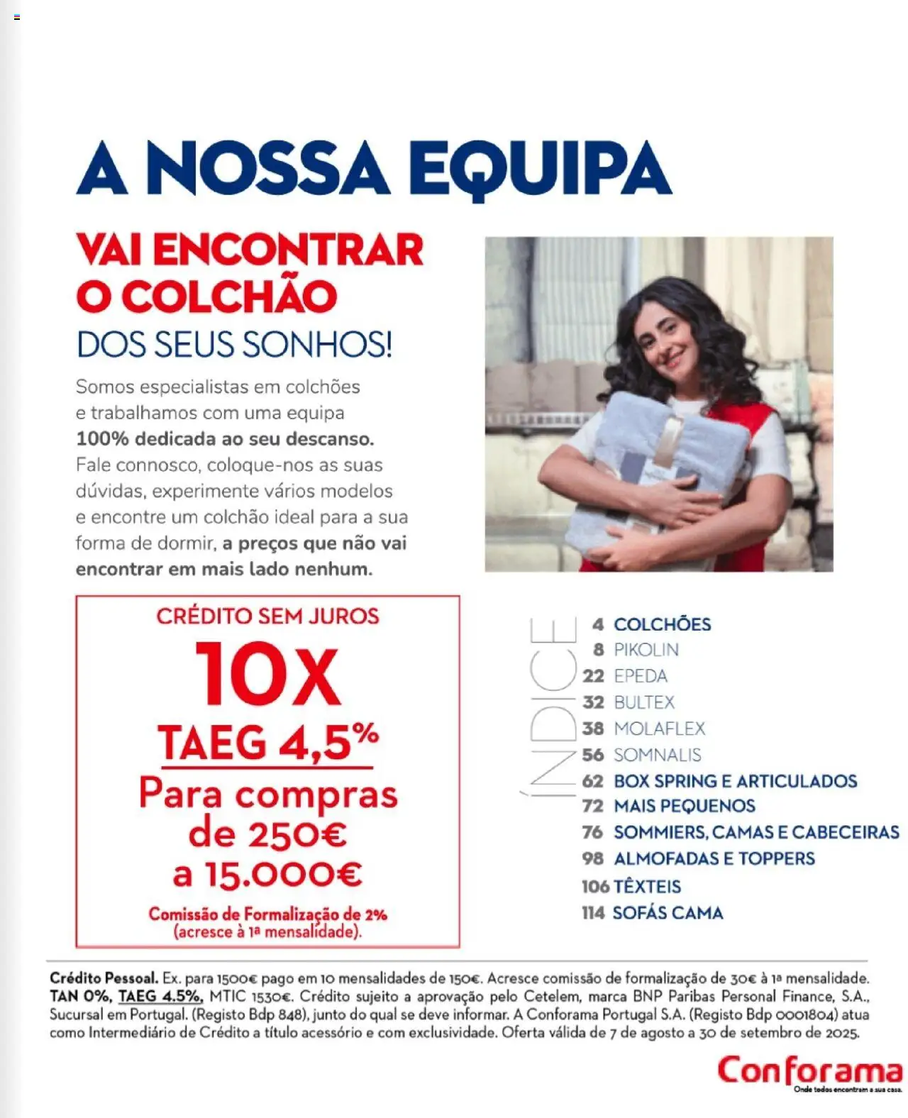 Conforama - Descanso  │ válido de 07.08.2025 | Página: 7 | Produtos: Sofás, Colchões, Cama, Colchão