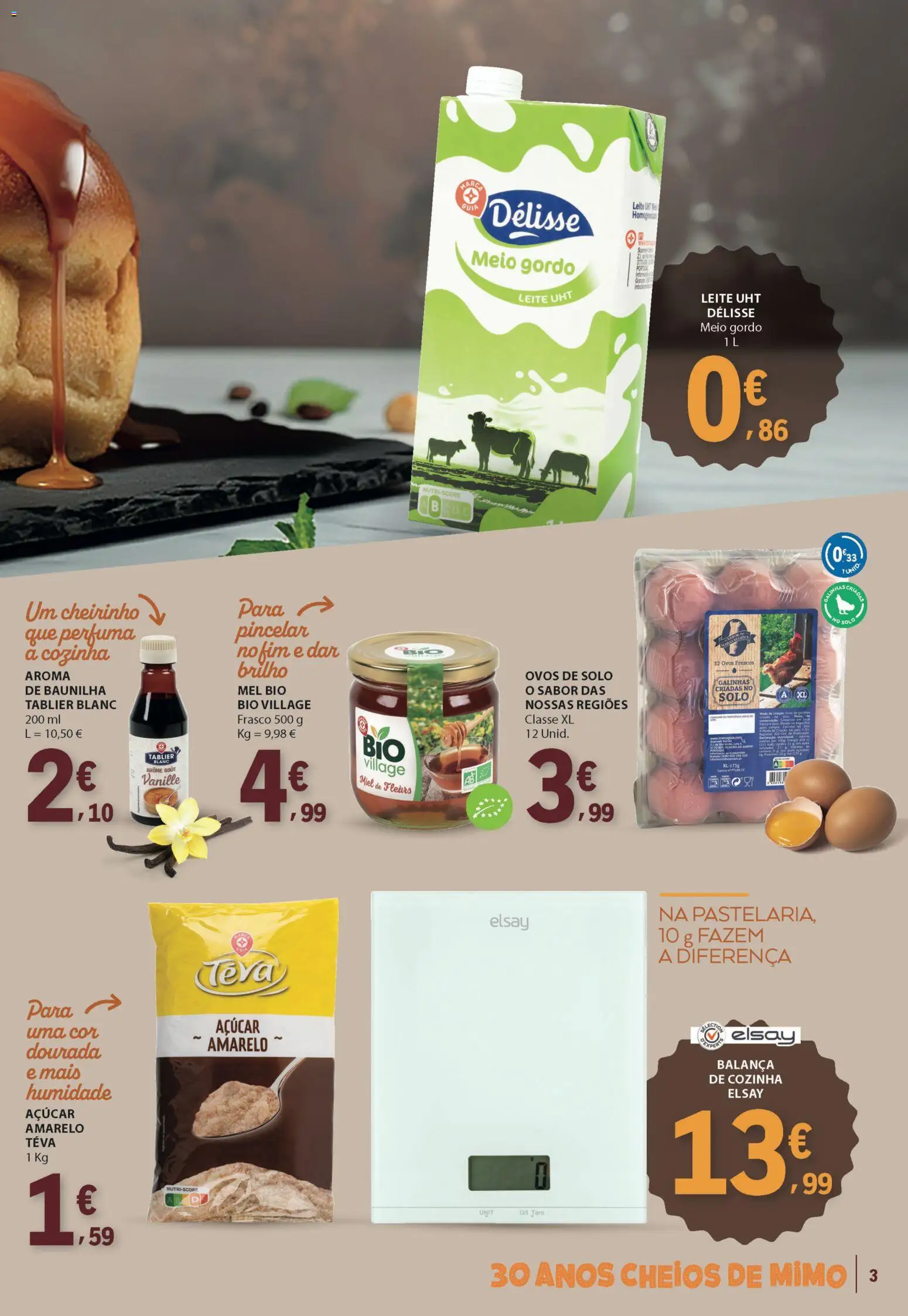 E.Leclerc Folheto da Nossa Marca │ válido de 01.03.2026 | Página: 3 | Produtos: Dourada, Leite, Ovos, Mel