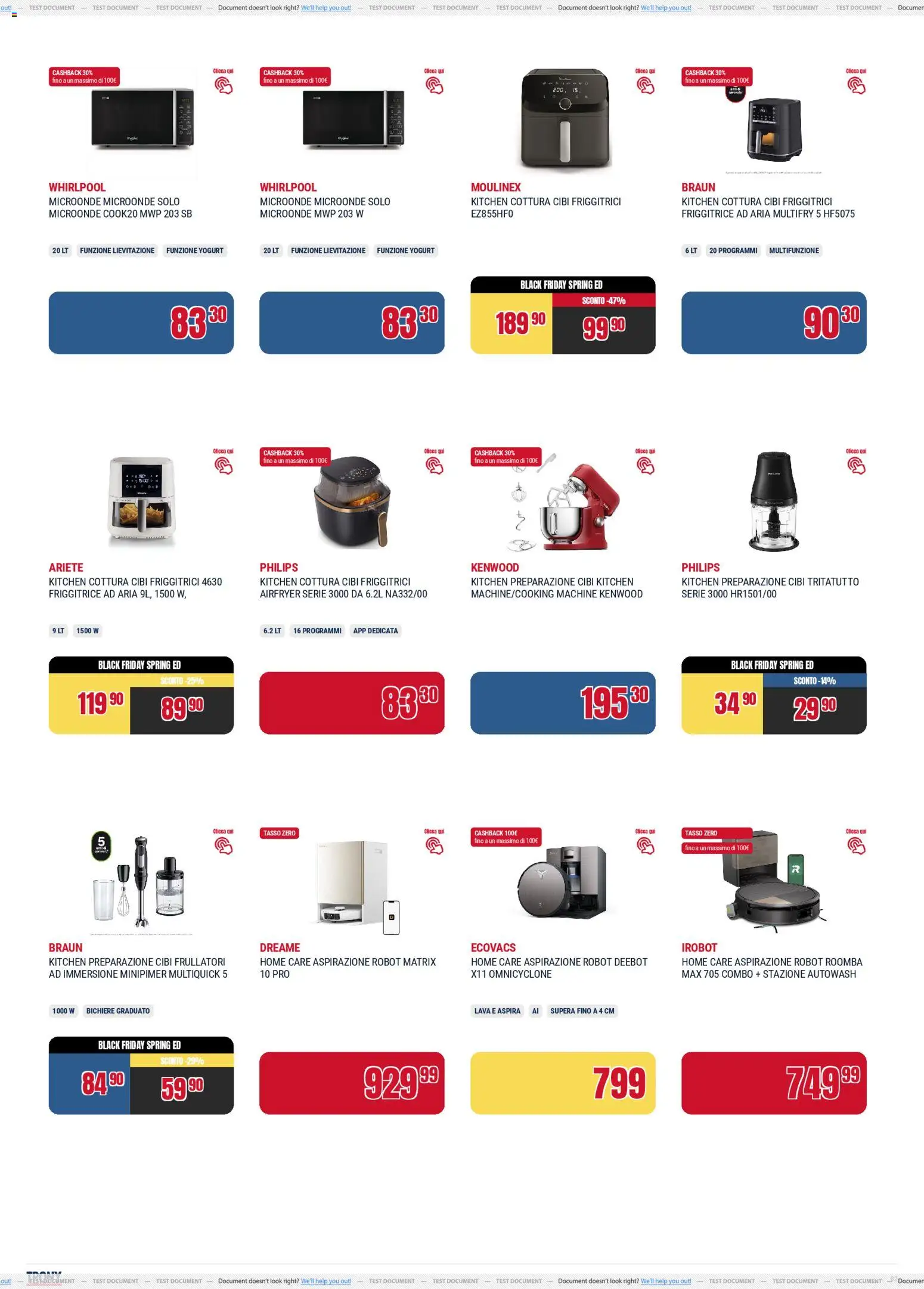 Volantino Trony del 19.03.2026 | Pagina: 2 | Prodotti: Microonde, Friggitrice ad aria, Yogurt, Robot