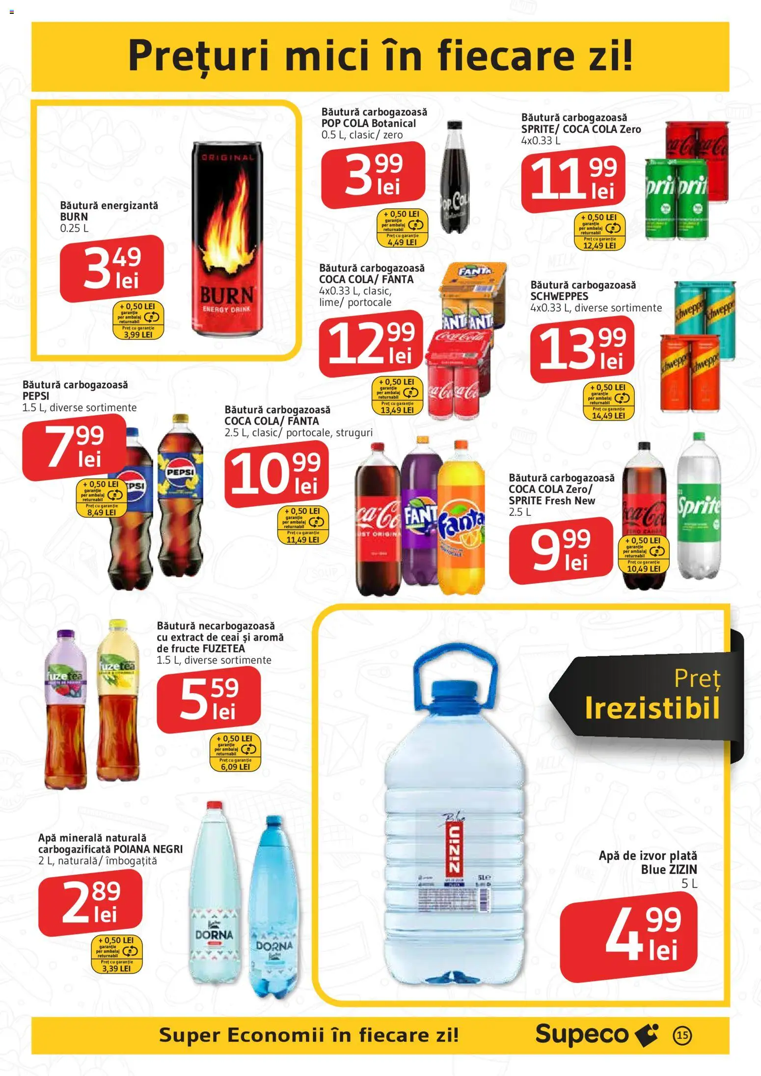 Noul catalog Supeco – valabil de la 30.04.2026 | Pagină: 15 | Produse: Amerikan servis, Băutură energizantă, Ceai, Fructe
