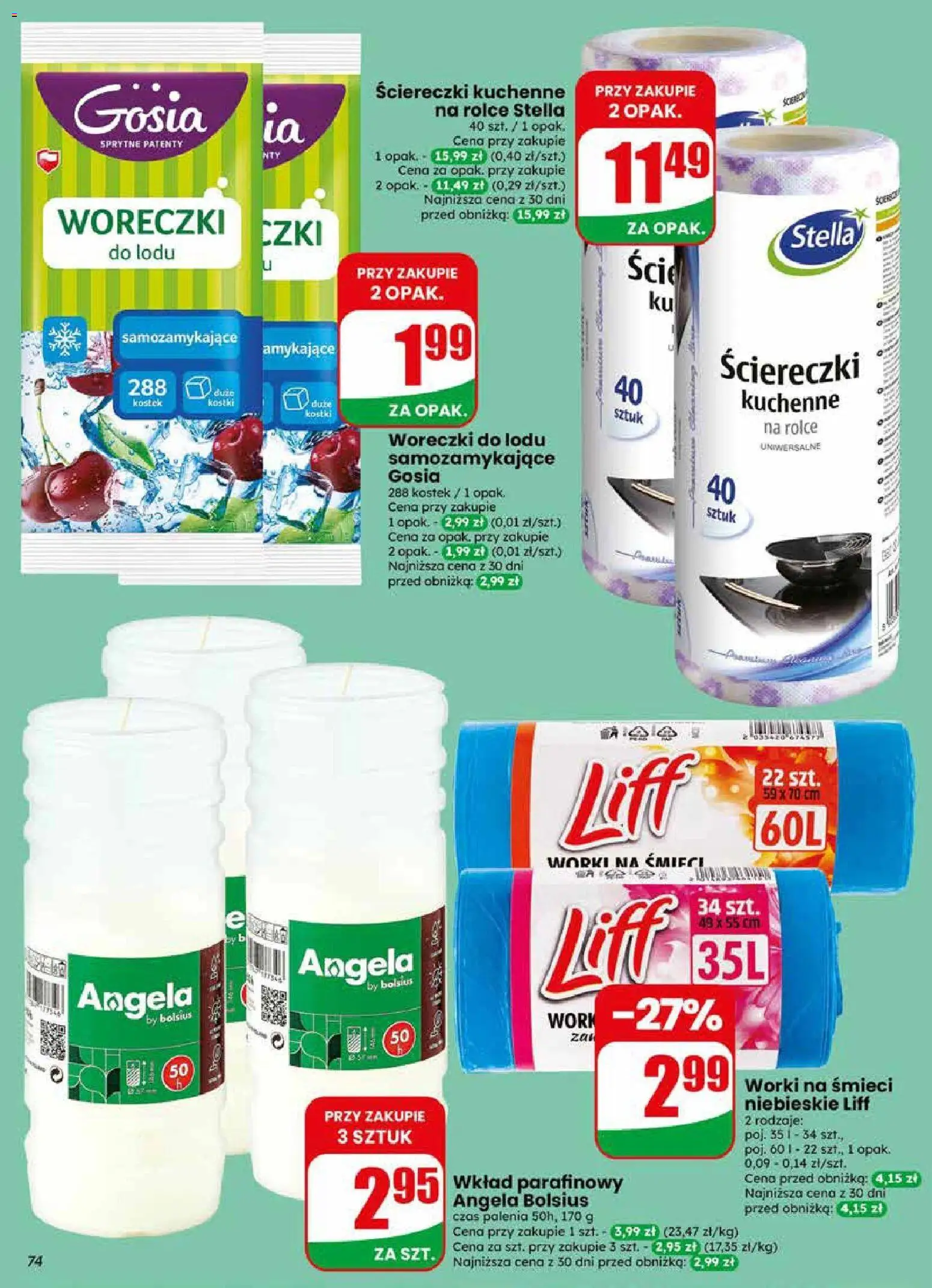 Dino gazetka od 29.04.2026 | Strona: 74 | Produkty: Woreczki do lodu