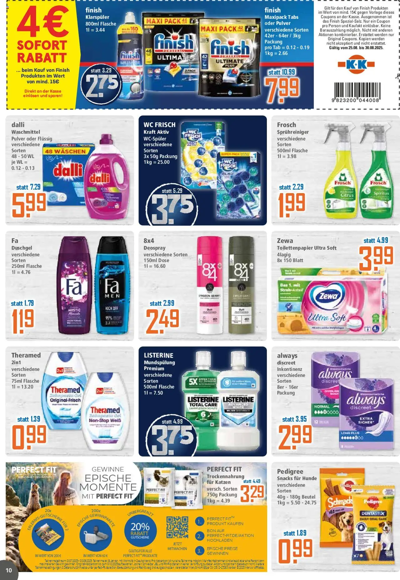 Klaas & Kock Prospekt 	 - gültig ab dem 25.08.2025 | Seite: 10 | Produkte: Waschmittel, Klarspüler, Listerine, Toilettenpapier