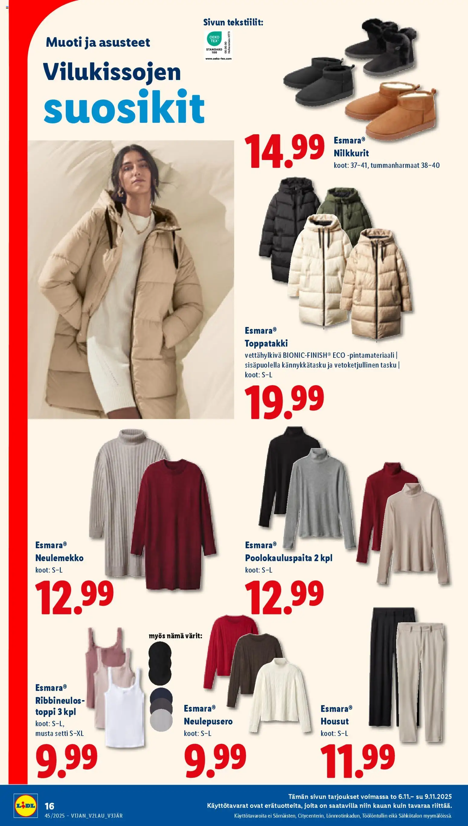 Lidl - Black Friday – voimassa 06.11.2025 alkaen | Sivu: 20 | Tuotteet: Nilkkurit, Toppi, Housut, Toppatakki