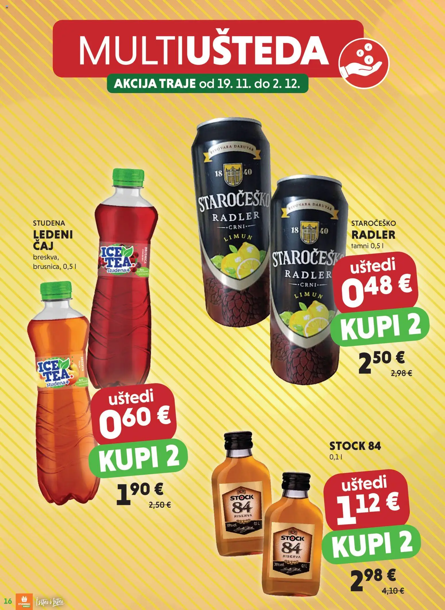 Studenac katalog | vrijedi od 19.11.2025 | Stranica: 16 | Proizvodi: Radler, Limun, Breskva, Brusnica