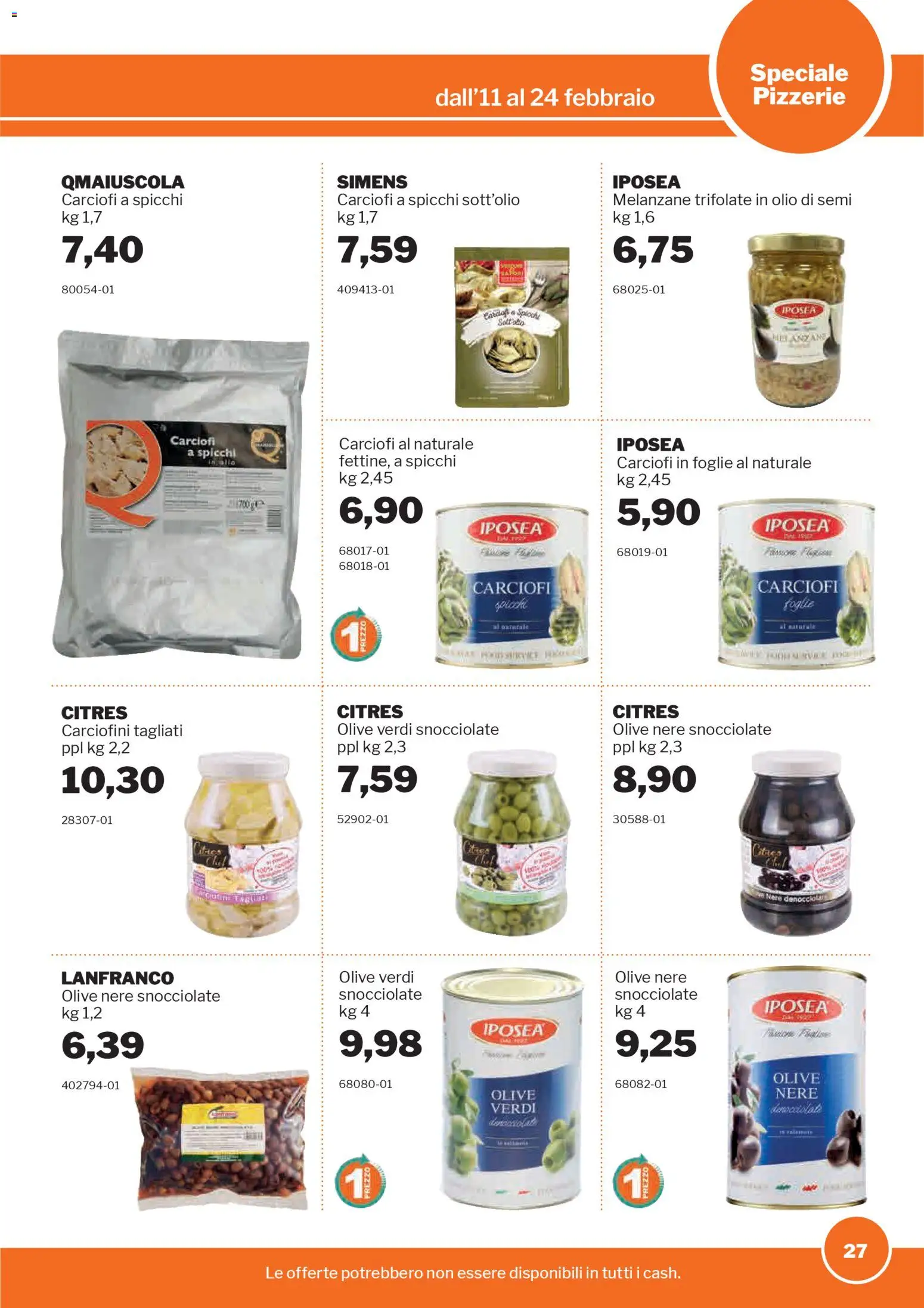 Volantino Sogegross del 11.02.2026 | Pagina: 27 | Prodotti: Olio, Olive, Carciofi, Melanzane