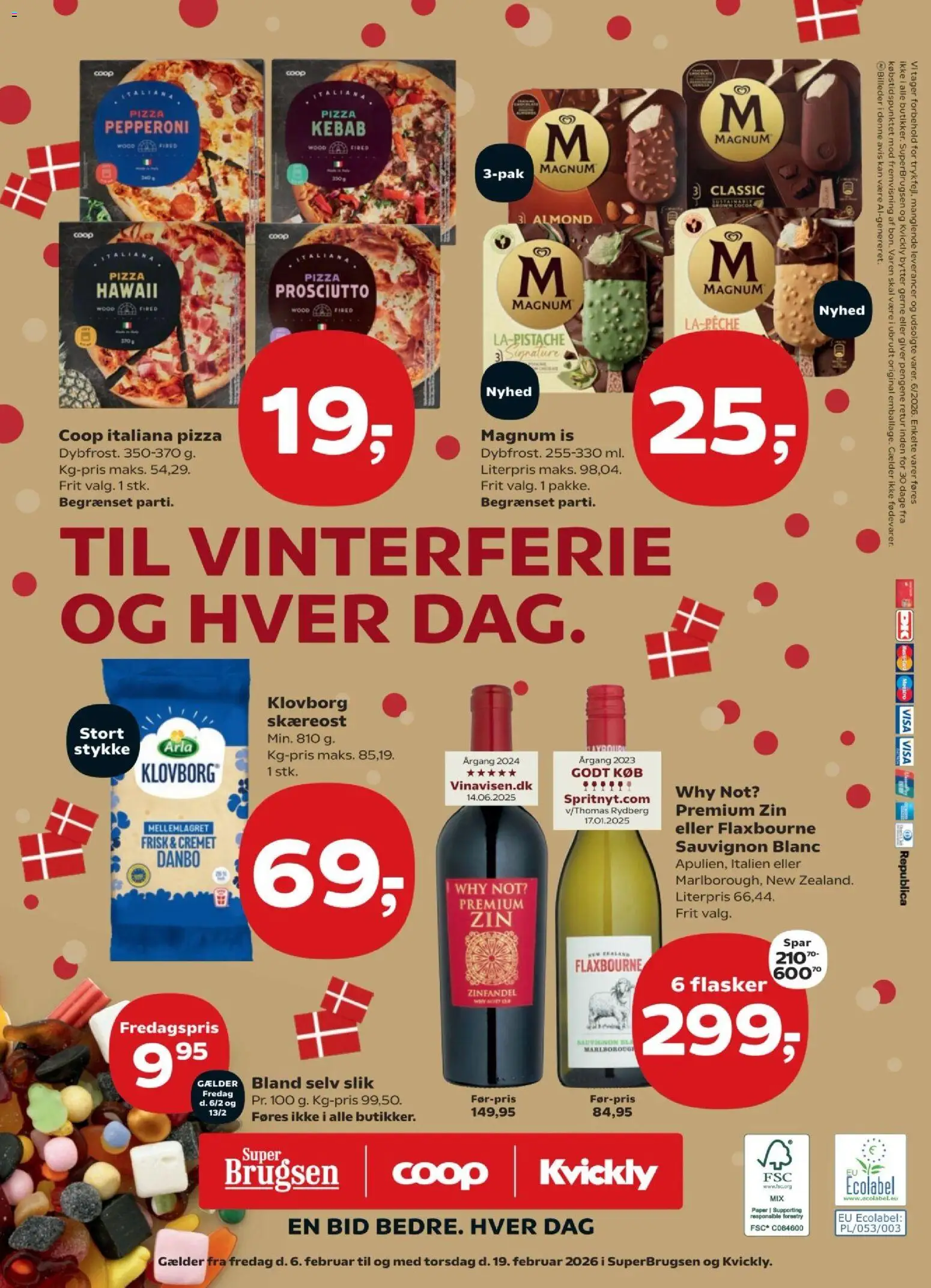 Super Brugsen tilbudsavis – gyldig fra 06.02.2026 | Side: 34 | Produkter: Pizza, Slik, Kebab, Is