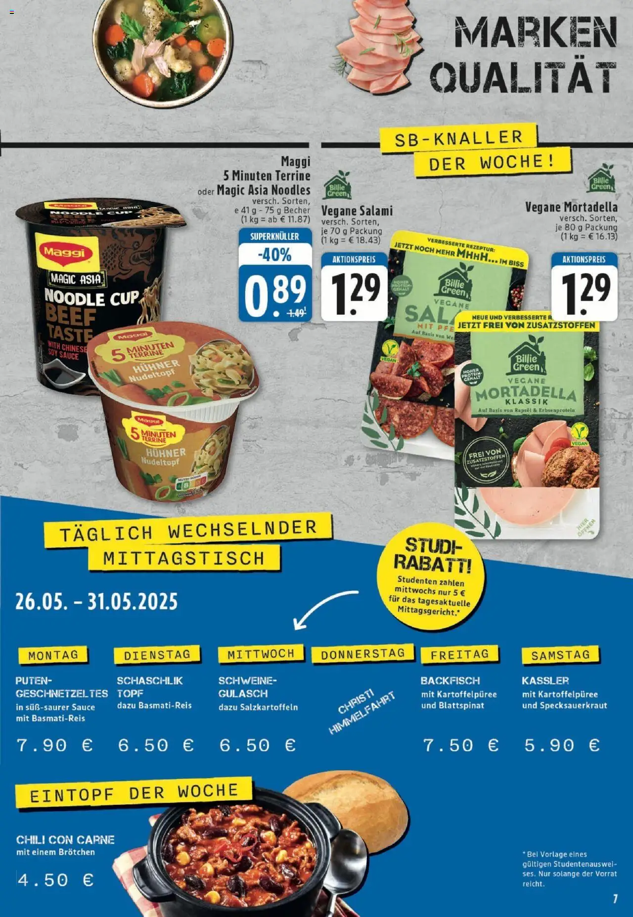 Edeka prospekt Köln	 - gültig ab dem 25.05.2025 | Seite: 7 | Produkte: Basmatireis, Rapsöl, Gulasch, Salami