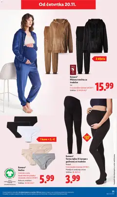 Esmara® Termo tajice ili čarape s gaćicama za trudnice, Komad S elastanskim vlaknom (LYCRA®) Pahuljasta unutarnja strana Veličine: 36-46 (S-L) - Pregled kataloga iz trgovine Lidl, vrijedi od 17.11.2025 | Stranica: 71