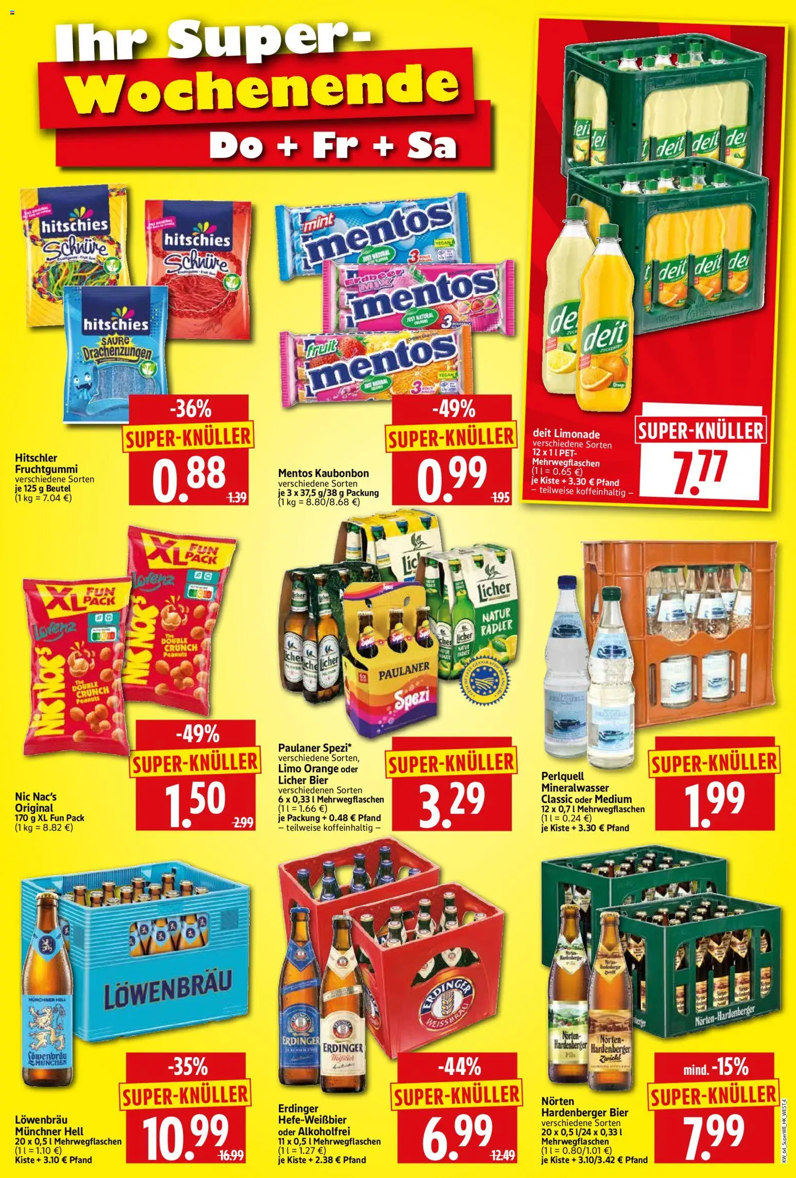 HERKULES  Sonderbeilage – gültig ab 13.11.2025 | Seite: 4 | Produkte: Erdinger, Limonade, Mineralwasser, Paulaner