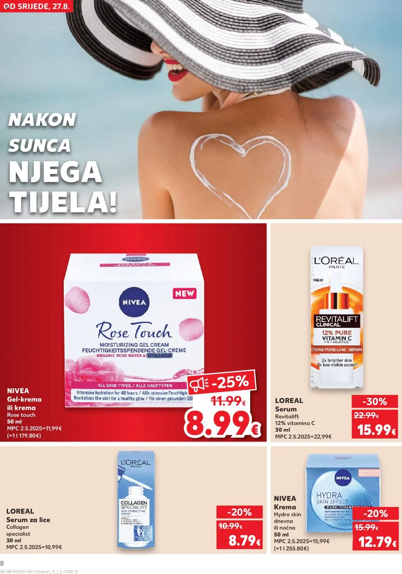 Kaufland katalog | vrijedi od 27.08.2025 | Stranica: 8 | Proizvodi: Serum za lice, Krema, Nivea