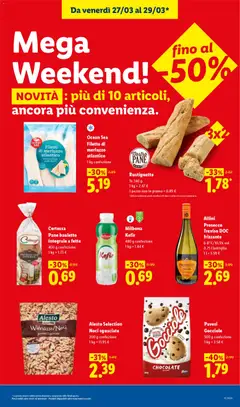 Anteprima del volantino Certossa Pane bauletto integrale a fette, Pane bauletto integrale a fette, 400 g confezione, 1 kg = 1.73 € valido a partire dal 23.03.2026 | Pagina: 47