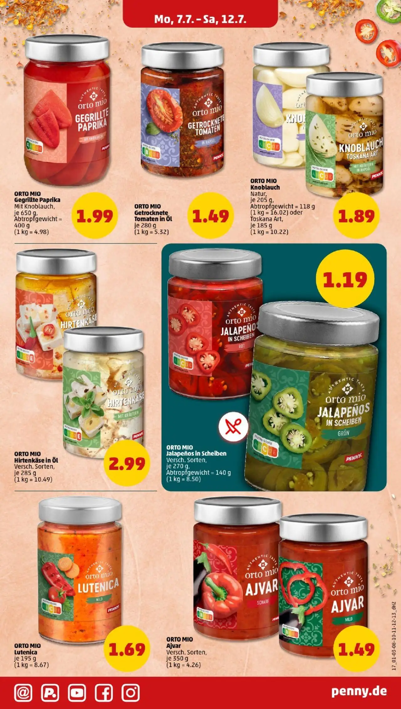 Penny - Sachsen-Anhalt - gültig ab dem 07.07.2025 | Seite: 17 | Produkte: Öl, Rapsöl, Tomaten, Knoblauch