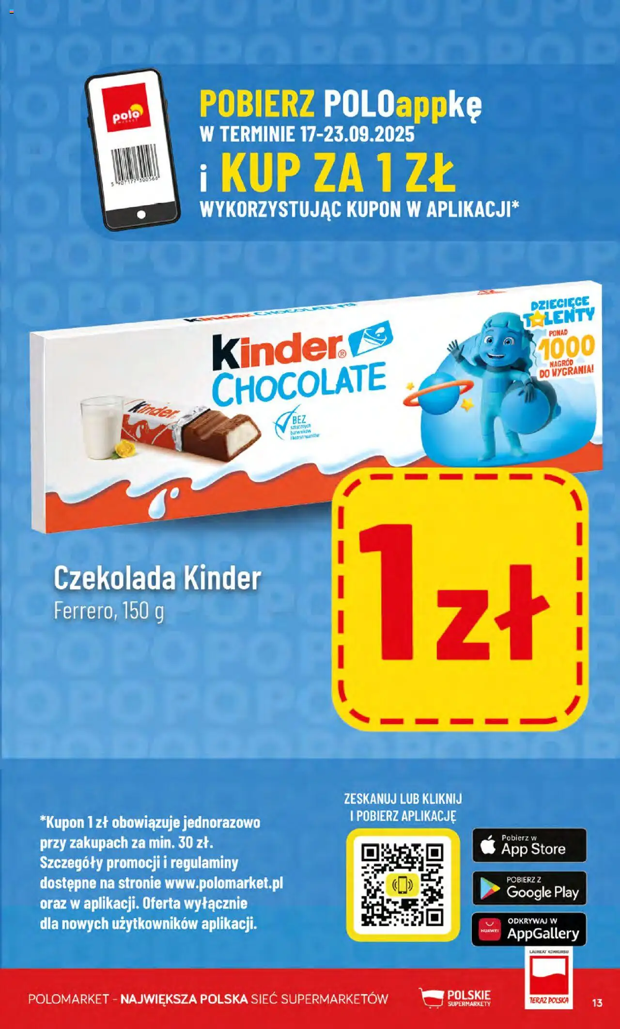 POLOmarket Gazetka od 17.09.2025 | Strona: 13 | Produkty: Czekolada