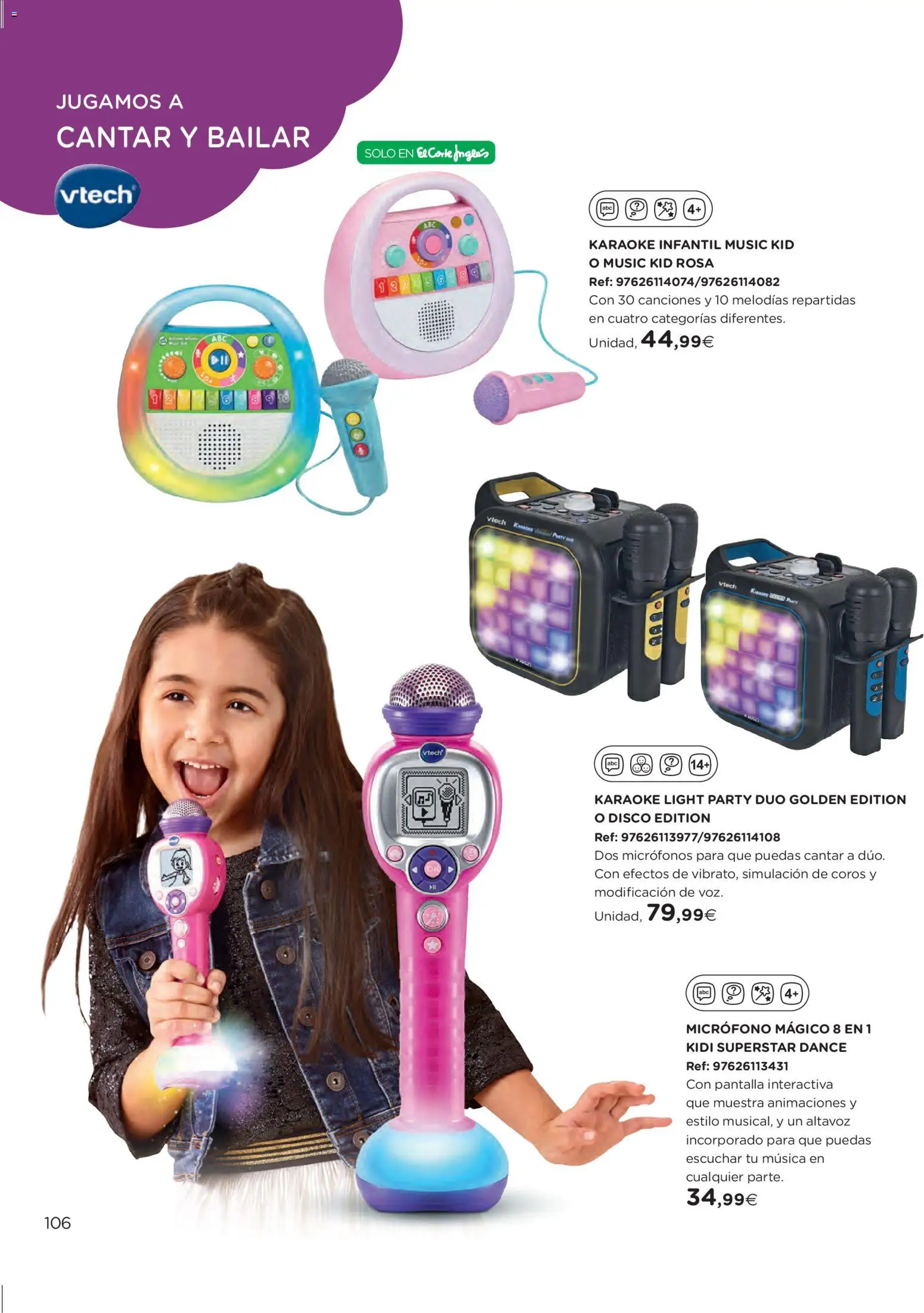 El Corte Inglés ofertas │ válido desde el 27.10.2025 | Página: 106 | Productos: Disco, Micrófono, Altavoz