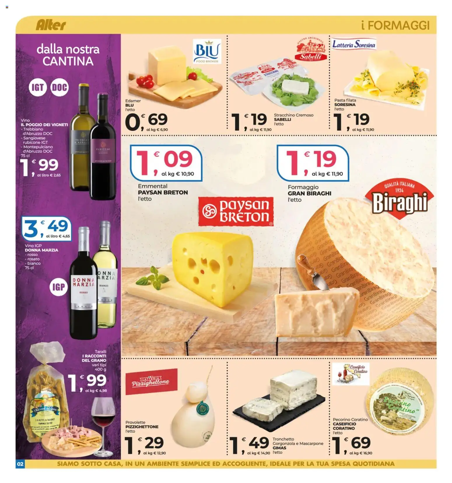 Volantino Alter Discount del 09.01.2026 | Pagina: 2 | Prodotti: Stracchino, Mascarpone, Pecorino, Emmental