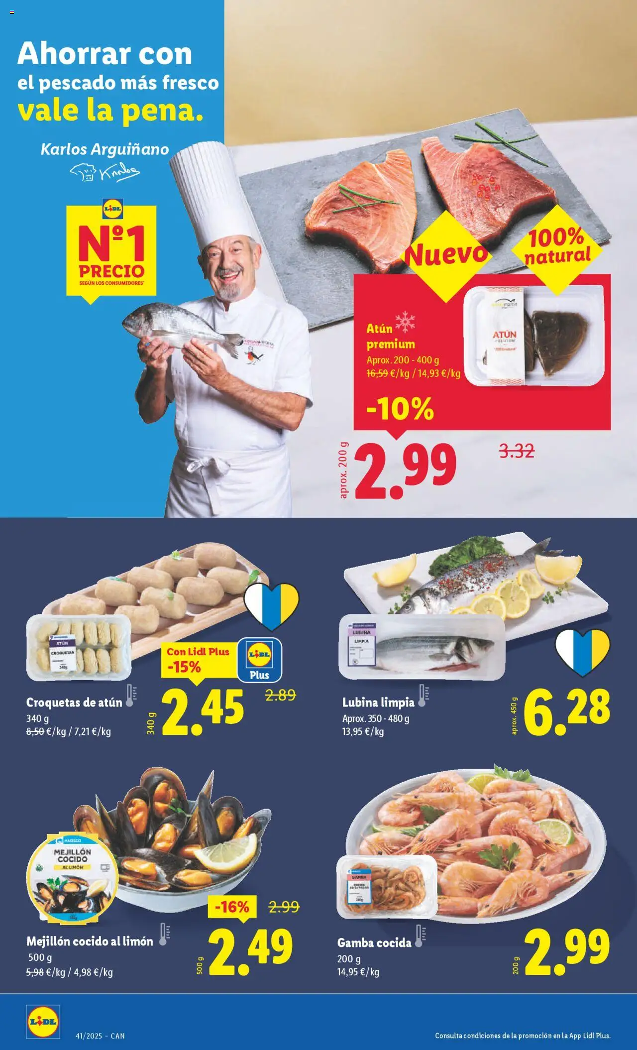 Lidl - Canarias │ válido desde el 06.10.2025 | Página: 6 | Productos: Pescado, Croquetas, Gamba