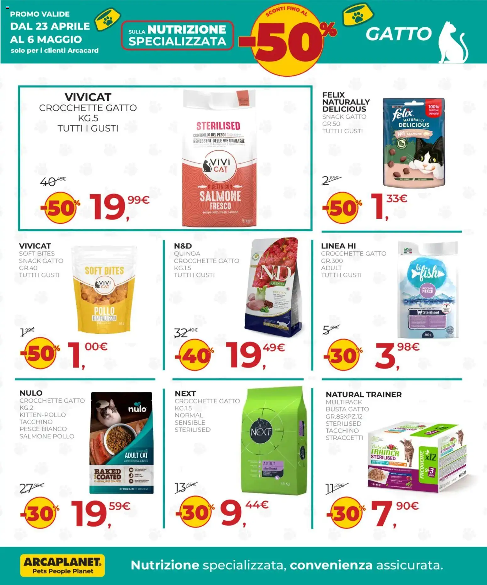 Volantino Arcaplanet del 23.04.2026 | Pagina: 3 | Prodotti: Salmone, Salmone fresco, Tacchino, Quinoa