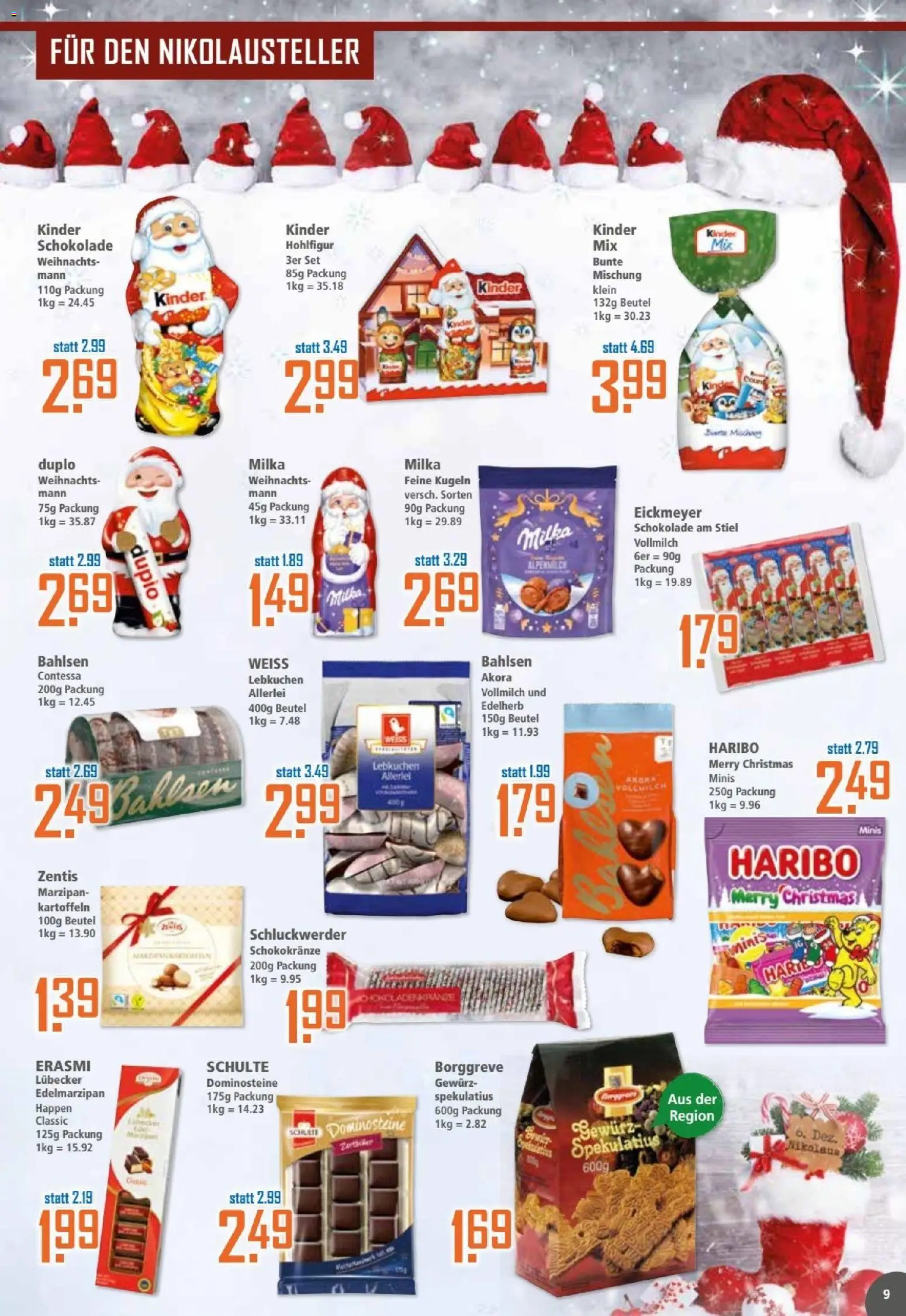 Klaas & Kock Prospekt – gültig ab 01.12.2025 | Seite: 9 | Produkte: Haribo, Milka schokolade, Milka, Kartoffeln