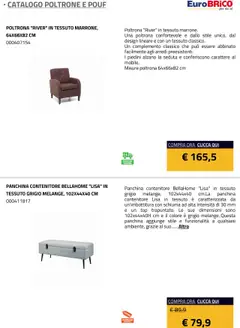 Anteprima del volantino Eurobrico Poltrone e Pouf catalogo valido a partire dal 23.07.2025 | Pagina: 23 | Prodotti: Top, Panchina, Contenitore, Poltrona