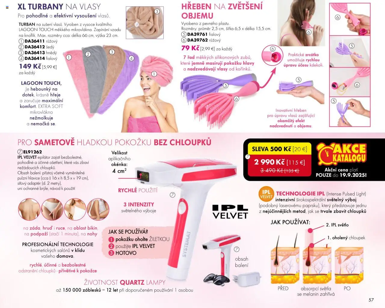 Dedra Katalog 7 2025 │ platný od 20.06.2025 | Strana: 57 | Produkty: Svetlo, Hrebeň, Svetlá, Epilátor