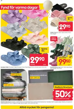 Rusta erbjudanden - Förhandsvisning av reklamblad från butik Rusta aktuell från 27.04.2026 | Sida: 18 | Produkter: Badrumsmatta, Handduk, Sandaler, Tofflor