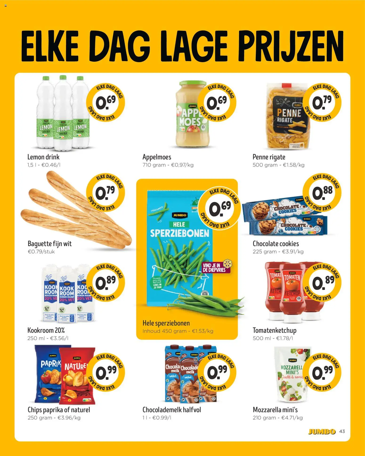 {H1} | Pagina: 43 | Producten: Baguette, Chips, Ketchup, Melk