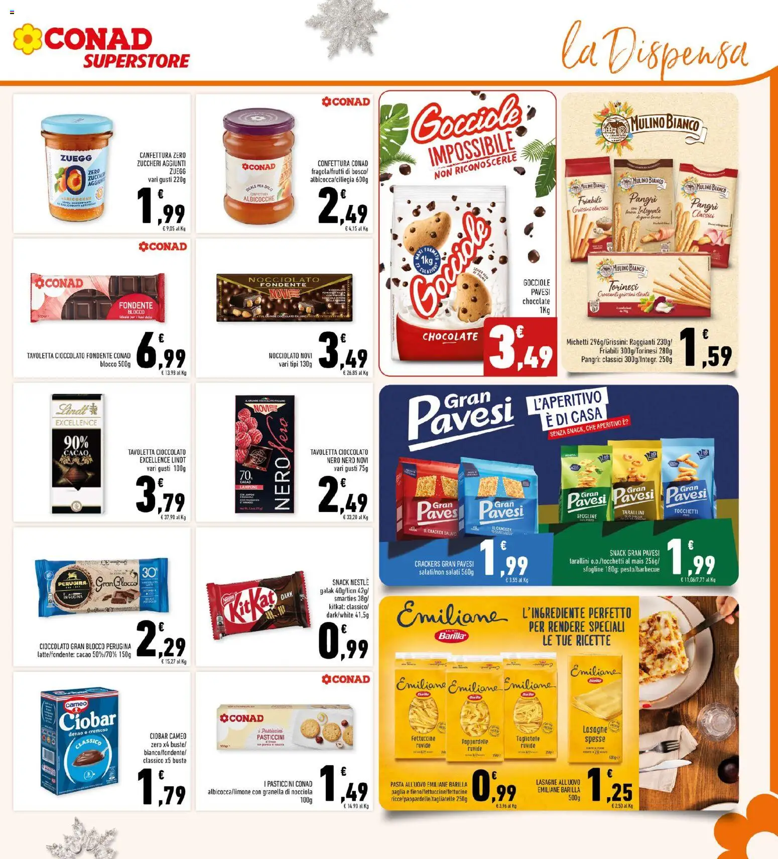 Volantino Conad del 10.12.2025 | Pagina: 19 | Prodotti: Mais, Cacao, Grissini, Aperitivo