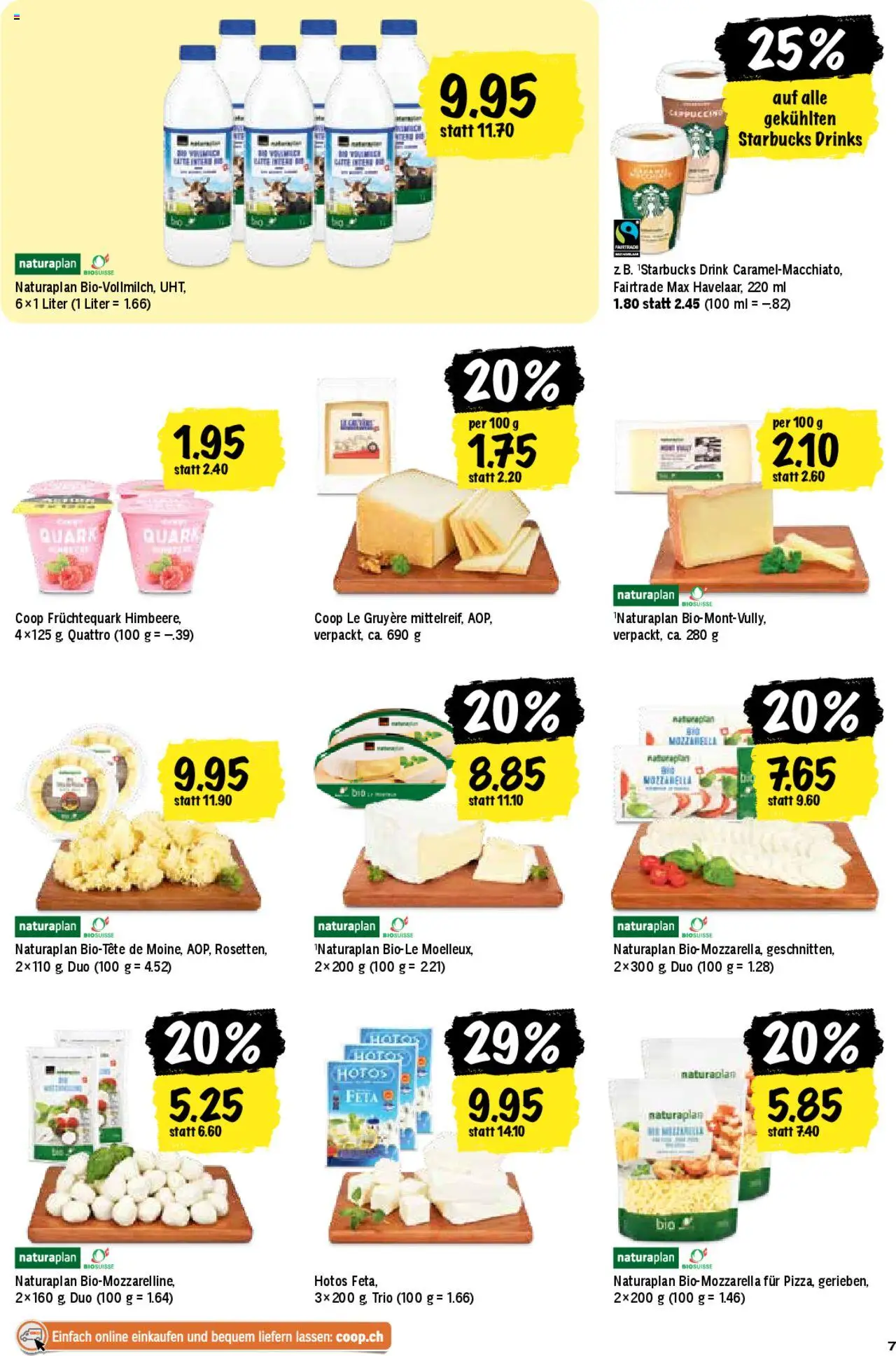 Coop Aktionen ab 12.06.2025 | Seite: 7 | Produkte: Quark, Feta, Pizza, Himbeere