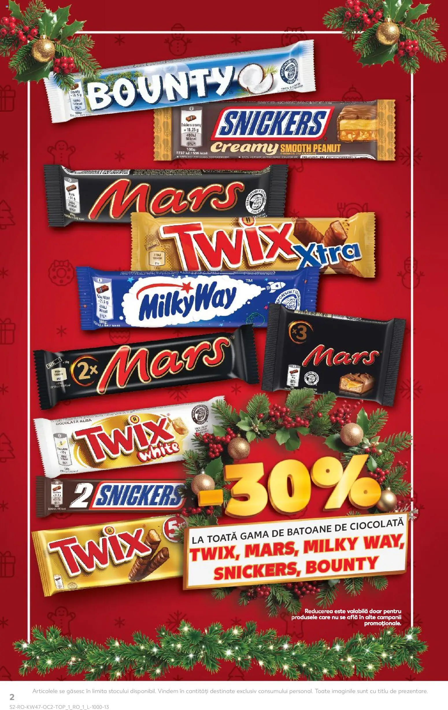 Kaufland RO akciós ujság - amely érvényes a következő dátumtól: 19.11.2025 | Oldal: 2 | Termékek: Snickers