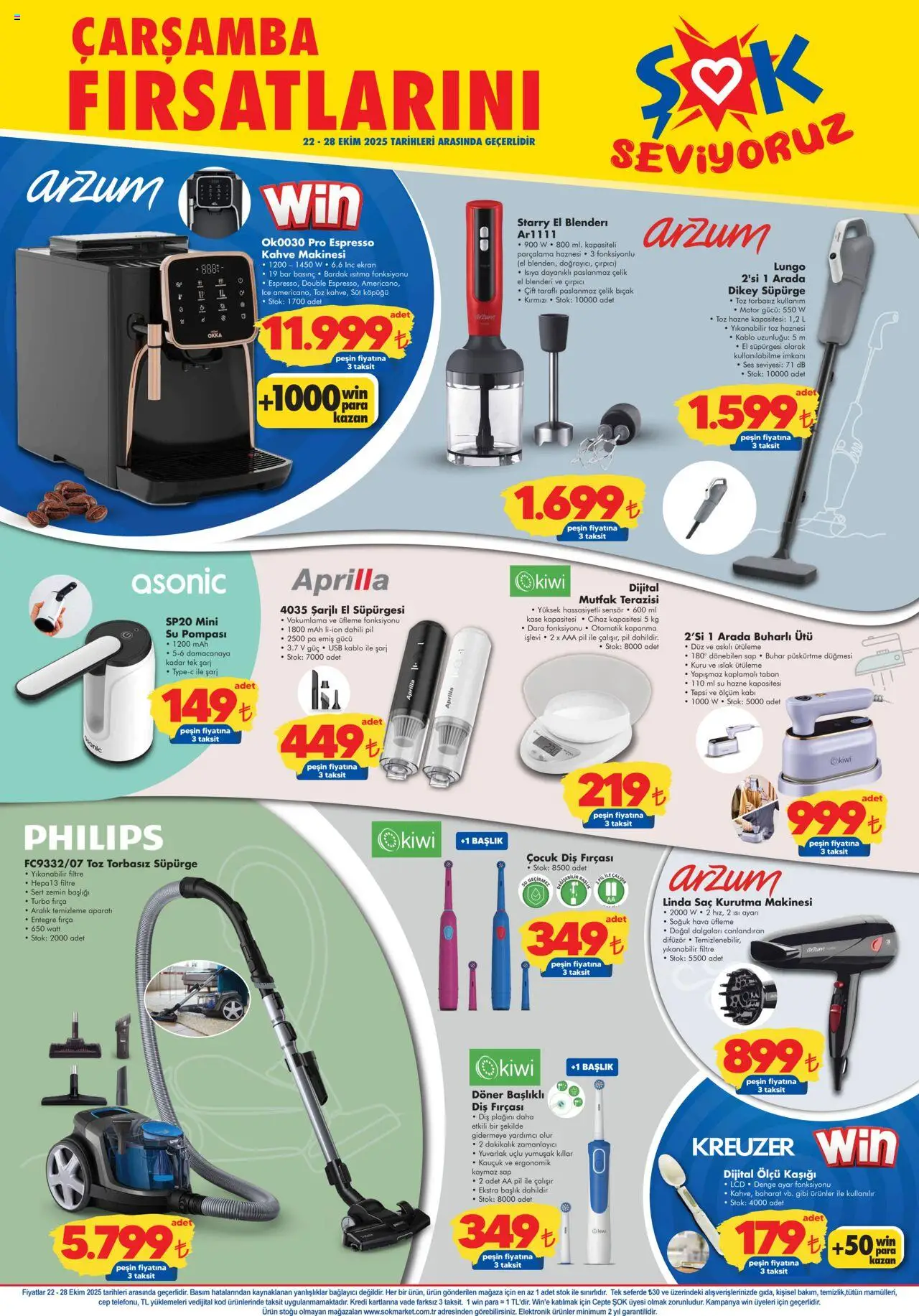 Şok Market Katalog - 22.10.2025 tarihinden itibaren geçerlidir | Sayfa: 3 | Ürünler: Çırpıcı, Süt, Diş fırçası, Mutfak terazisi