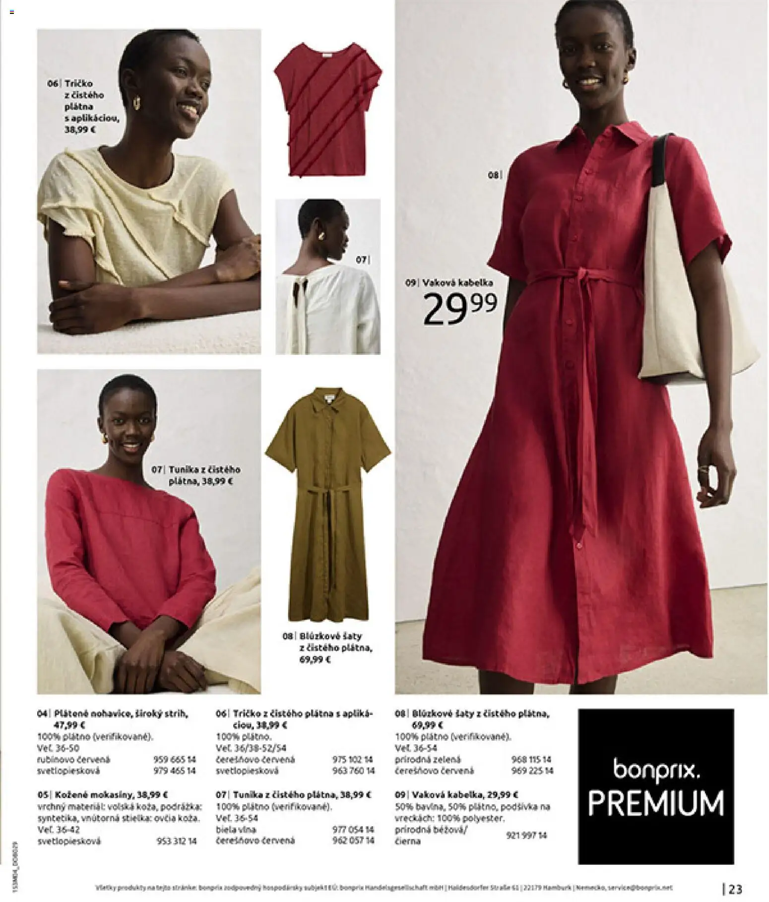 Nové Bonprix akcie – leták je platný od 31.03.2026 | Strana: 25 | Produkty: Šaty, Tričko, Kabelka