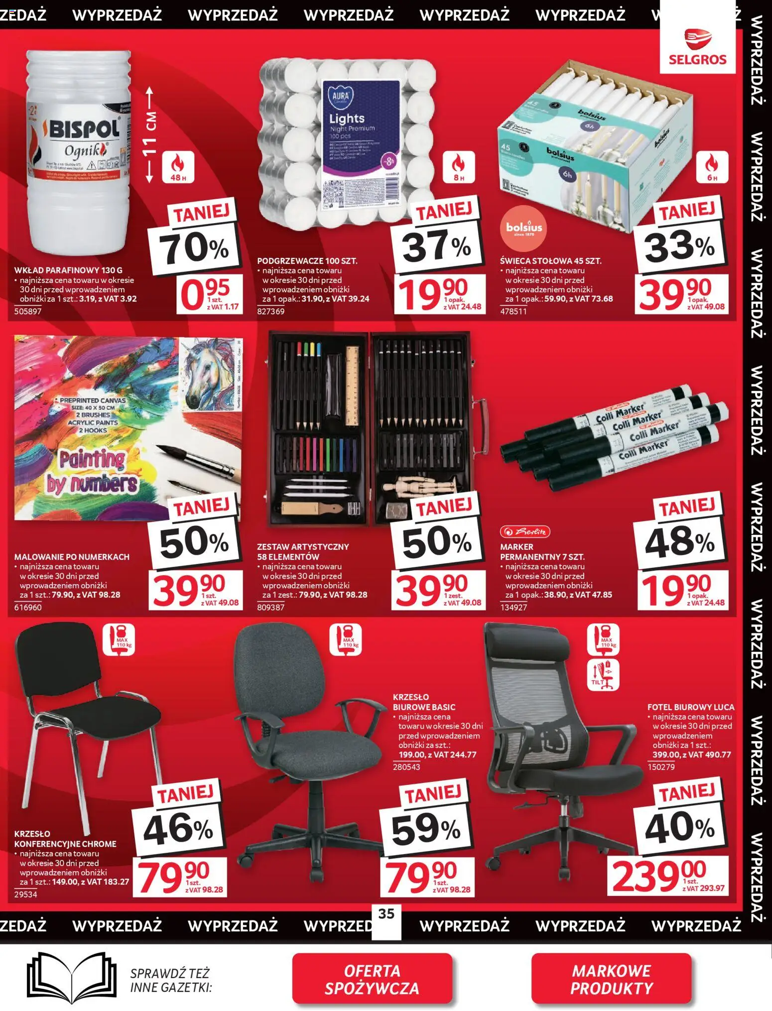 Selgros cash&carry - Oferta Przemysłowa od 09.04.2026 | Strona: 37 | Produkty: Fotel, Krzesło