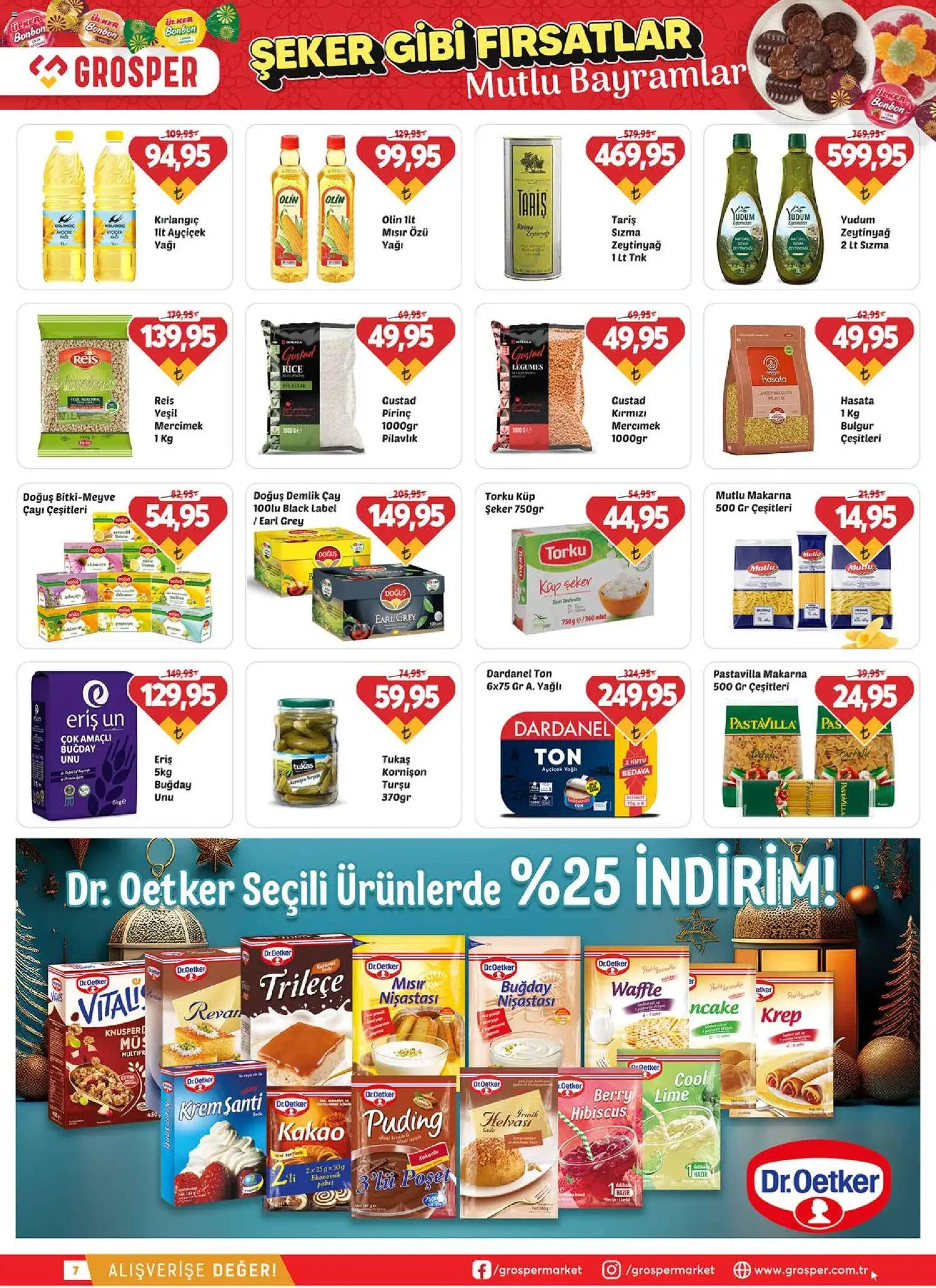 Grosper Katalog - 13.03.2026 tarihinden itibaren geçerlidir | Sayfa: 7 | Ürünler: Kutu, Krem, Pirinç, Makarna