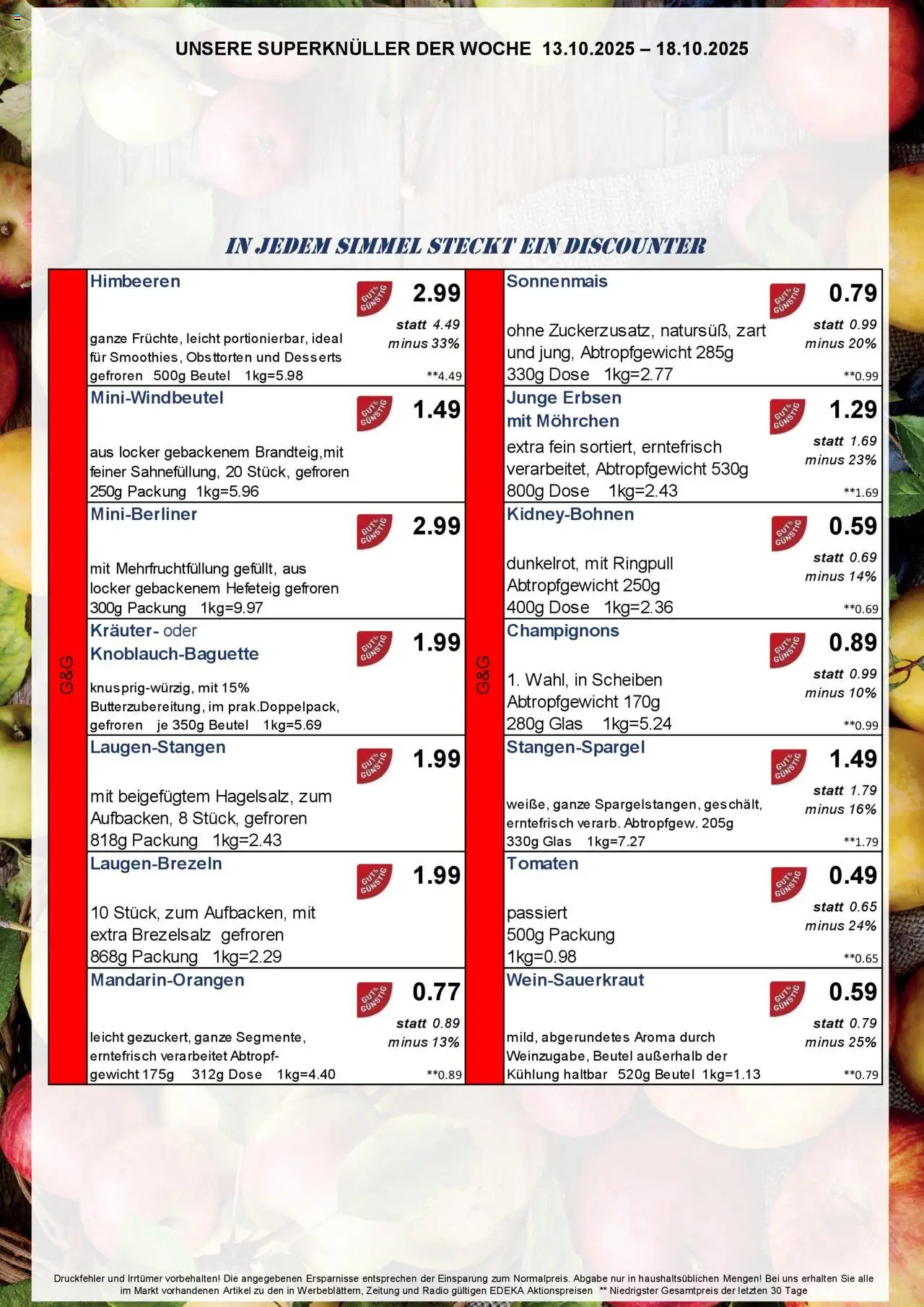 Simmel - Bayern – gültig ab 13.10.2025 | Seite: 8 | Produkte: Himbeeren, Tomaten, Champignons, Radio
